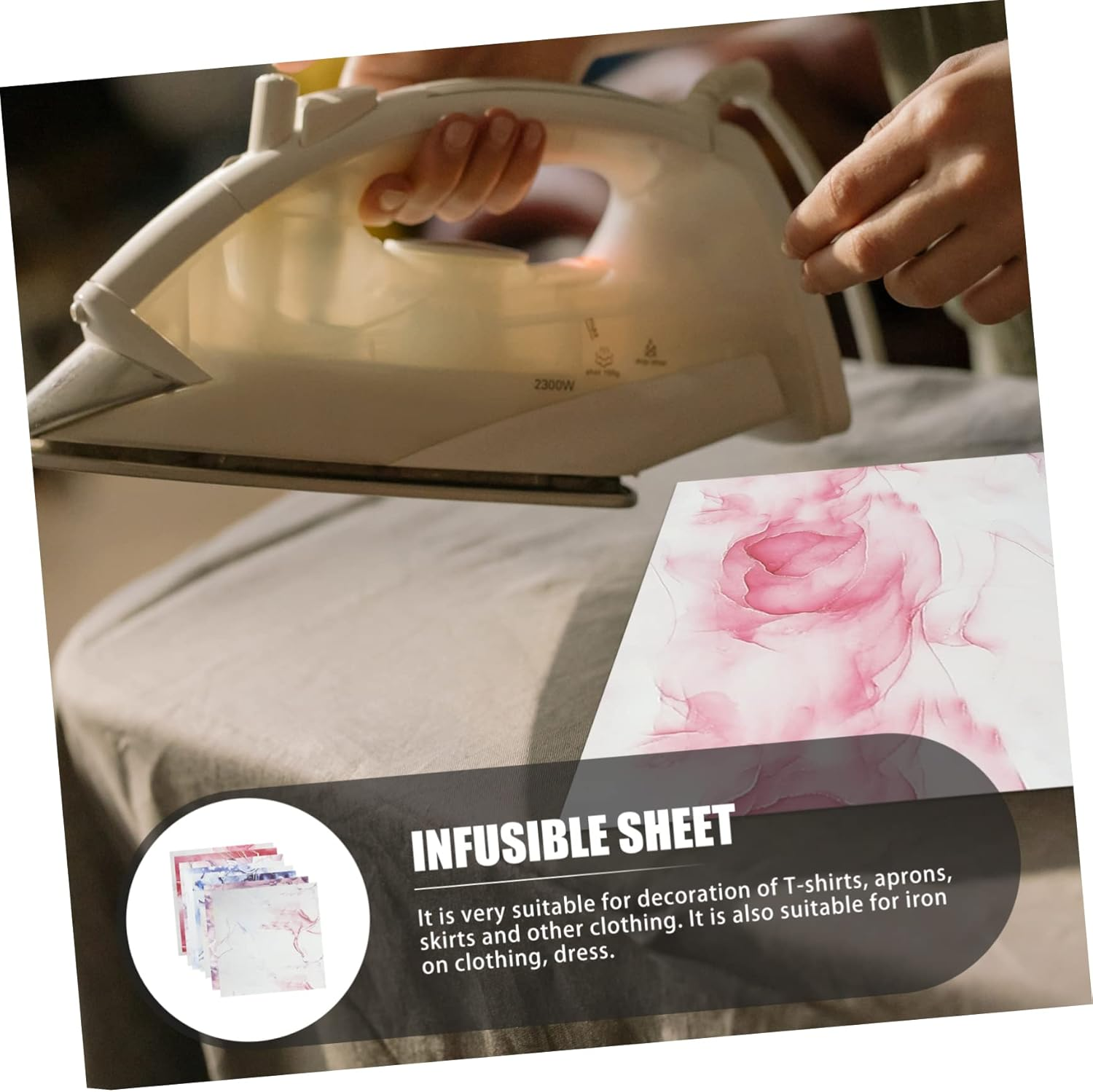 COHEALI Thermal Transfer Lettering Film - Assorted Color Heat Transfer Vinyl for DIY Crafts T-Shirts Bags & Pillows 30.60Cm X 30.60Cm Easy to Use Sublimation Film image number 2