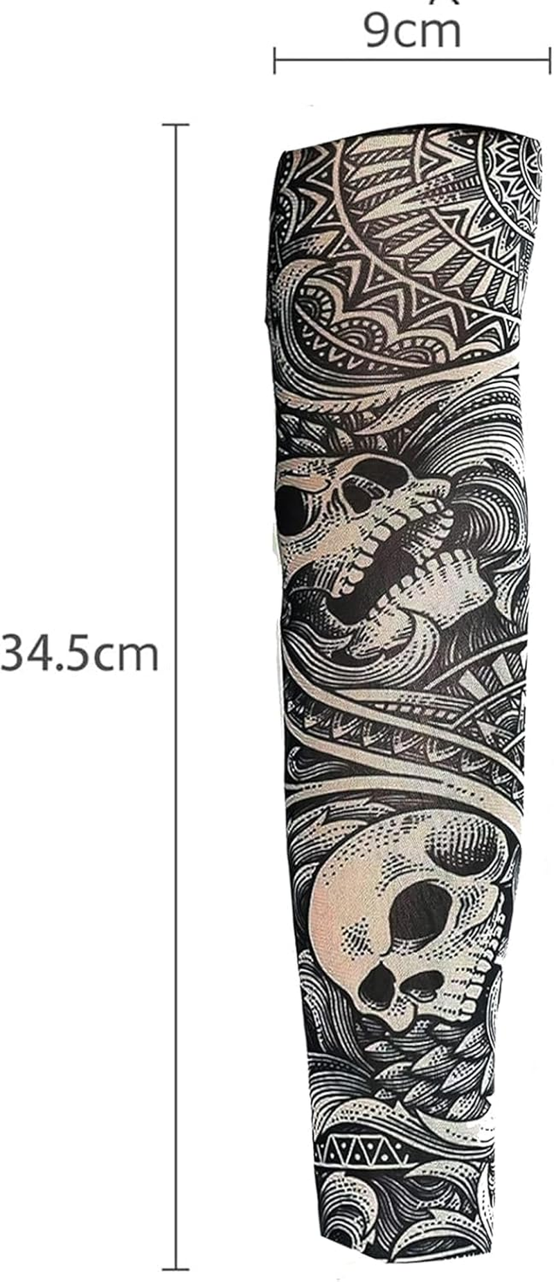 Tatodays Tattoos Sleeves for Kids Womens Small Adults Boys and Girls | 3 PCS Fake Tattoos for Rockstar Viking Pirate Hawaiian Samoan Tribal Gothic Fancy Dress | Womens Kids | Halloween Party image number 6