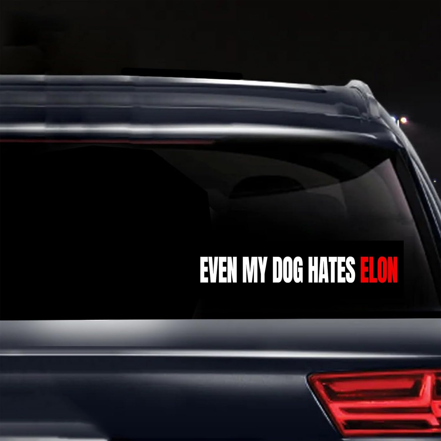 Anti Elon Club Bumper Decal Elon Was Crazy Sticker Funny Regret Shut up Elon Musk Sticker Cling for Car Bumper, Laptop, Wall, Window (Shut up Elon)