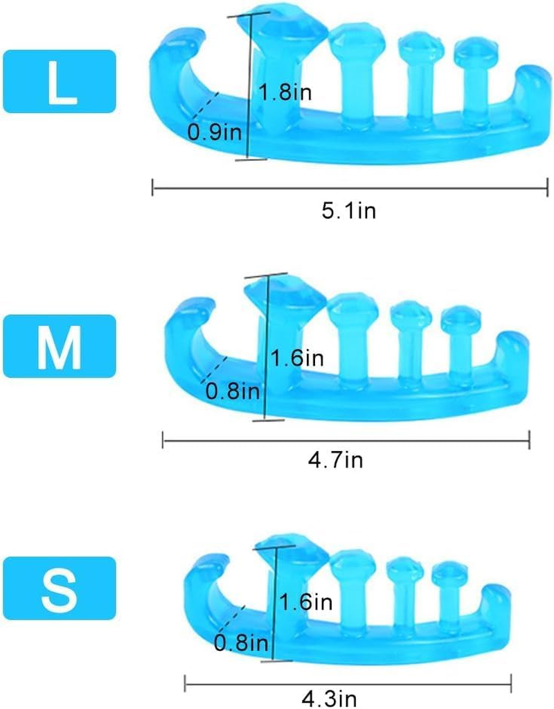 Gel Toe Separator Stretchers Relieve Pain Bunion Corrector Hammer Toes for Yoga and Sports Activities (Large) image number 3