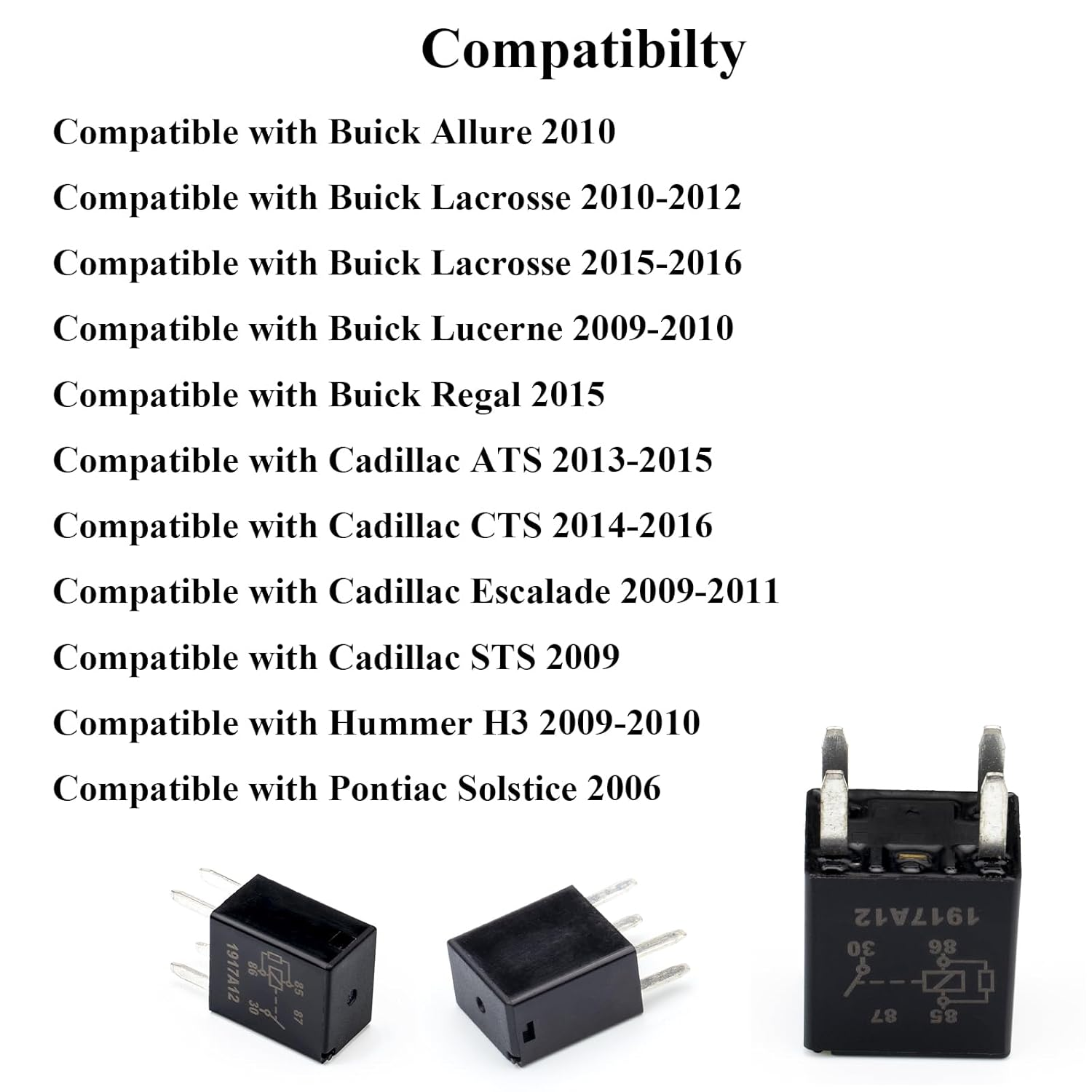 2Pcs 4-Pin Multipurpose Relay 12088567 15328866 8866 8567 Fuse Relay, D1786C High Power 4 Terminal Relay GM 13500114 301-1A-C-R1-U03 image number 3