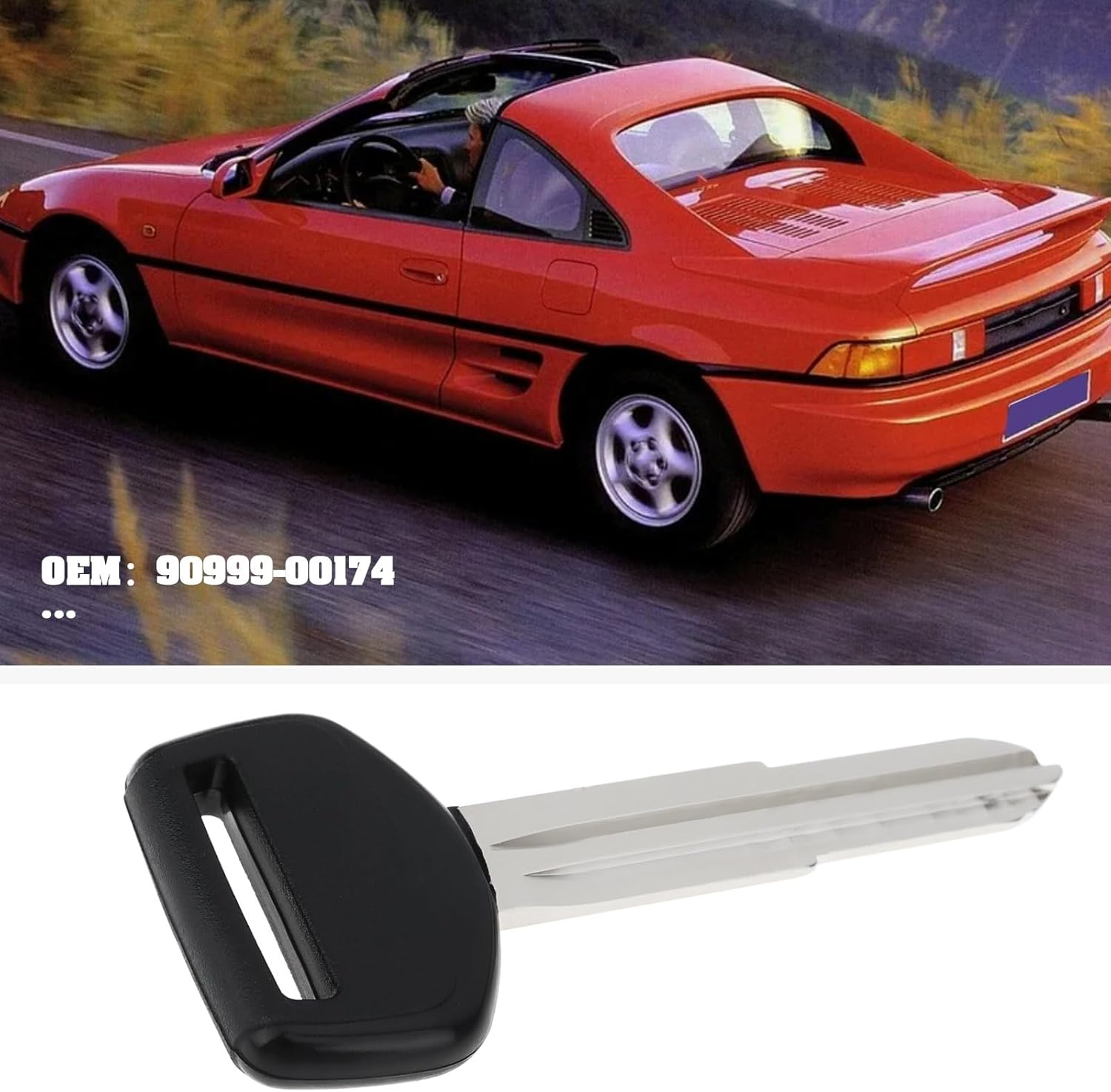 SING F LTD Car Blank Key 90999-00174 Compatible with Toyota MR2 SW20 Mk2 image number 5