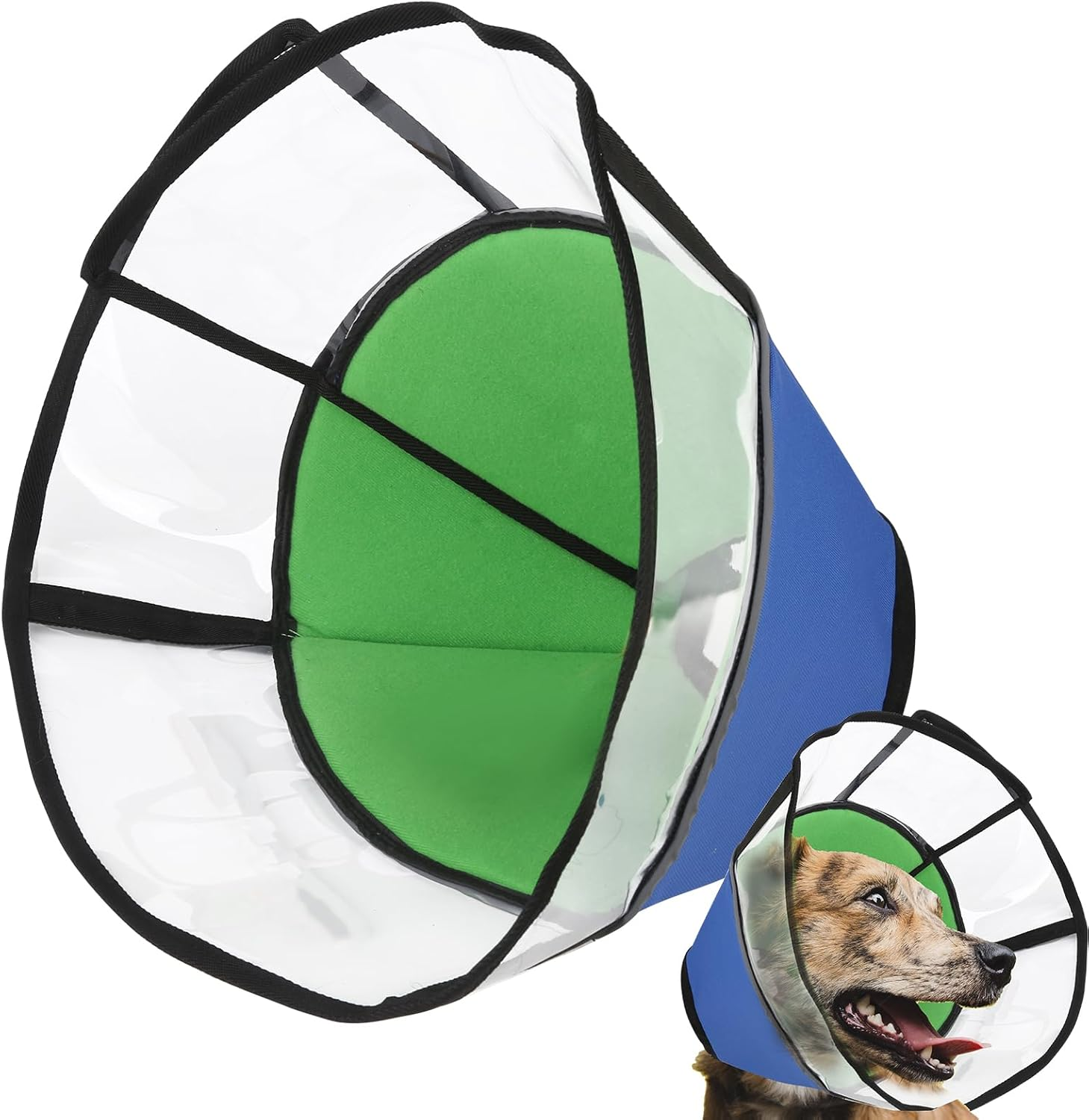 Dog Cones, Soft Recovery Collars and Cones Post Surgery for Medium and Large Dogs, Comfortable Collars for Licking, Adjustable, Dog Collars for Recovery image number 1