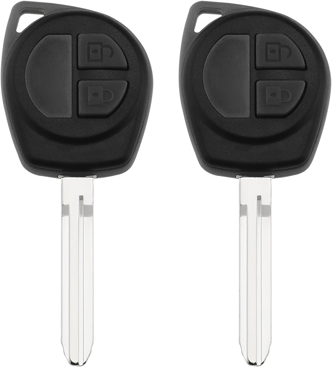 LT Easiyl 2Pcs Key Fob Replacement 2 Button Keypad Car Key Shell Case Compatible with Suzuki Compatible with Alto Compatible with Baleno Compatible with Grand image number 2