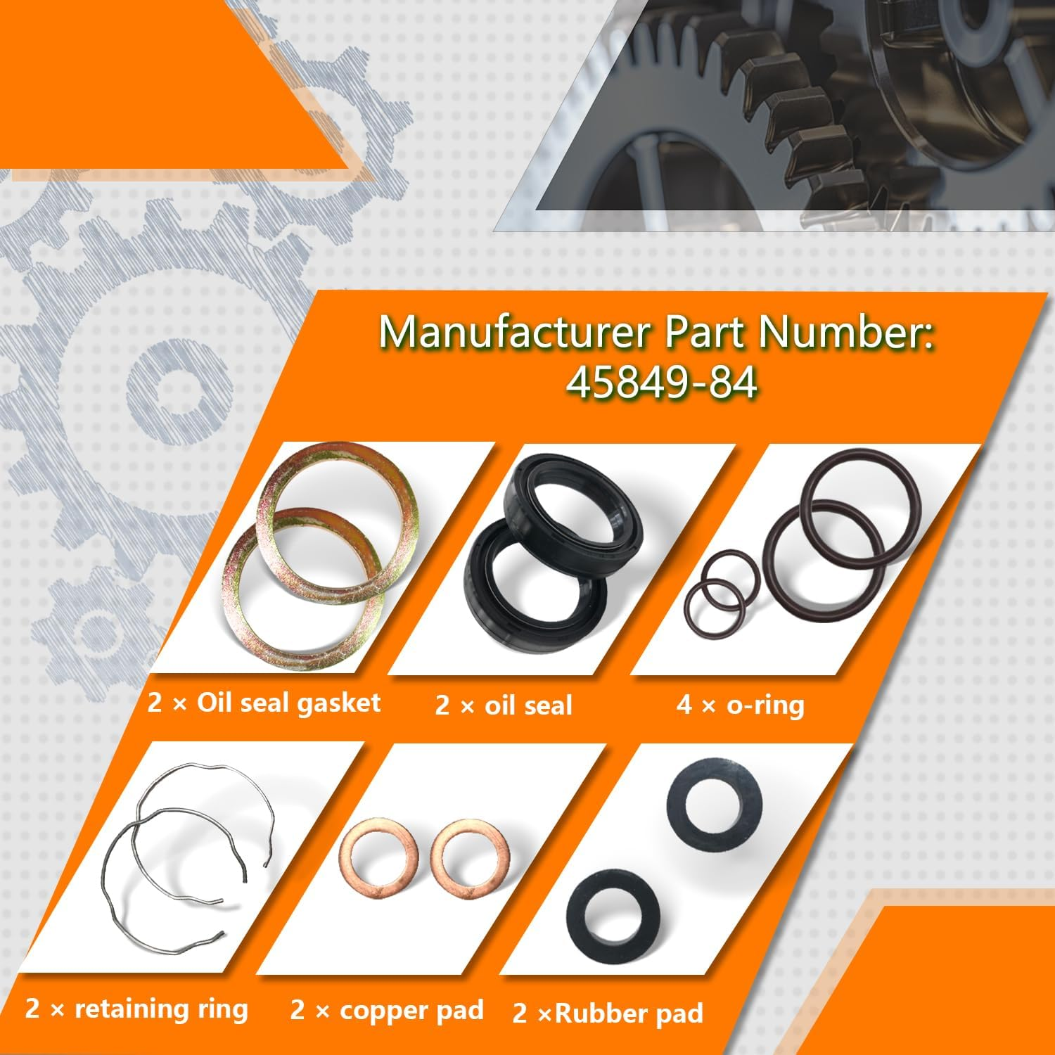 BIGLKNM 41Mm Fork Seal Kit Compatible for Harley 1984-2017 FLHR Road King Electra Glide Sport Heritage Softail, Motorcycle Front Forks Replace for 45849-84 image number 5