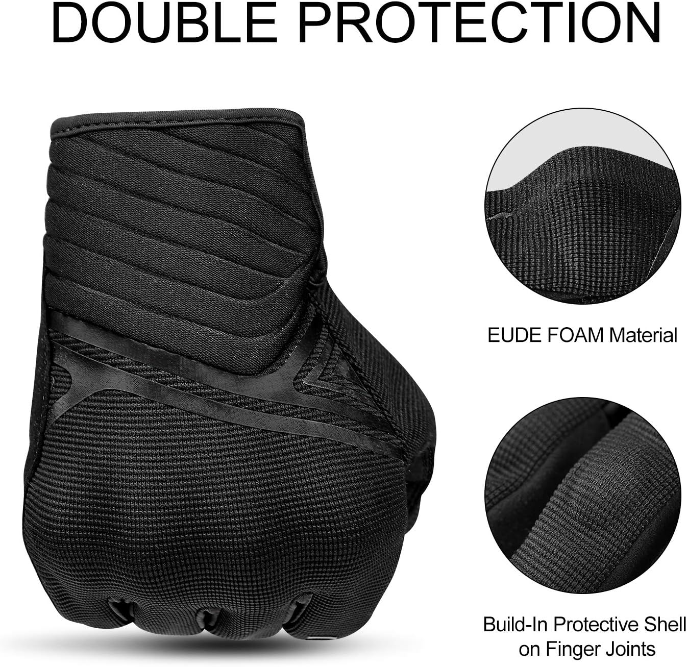 INBIKE Breathable Mesh Motorcycle Gloves Touchscreen with TPR Palm Pad Hard Knuckle image number 5