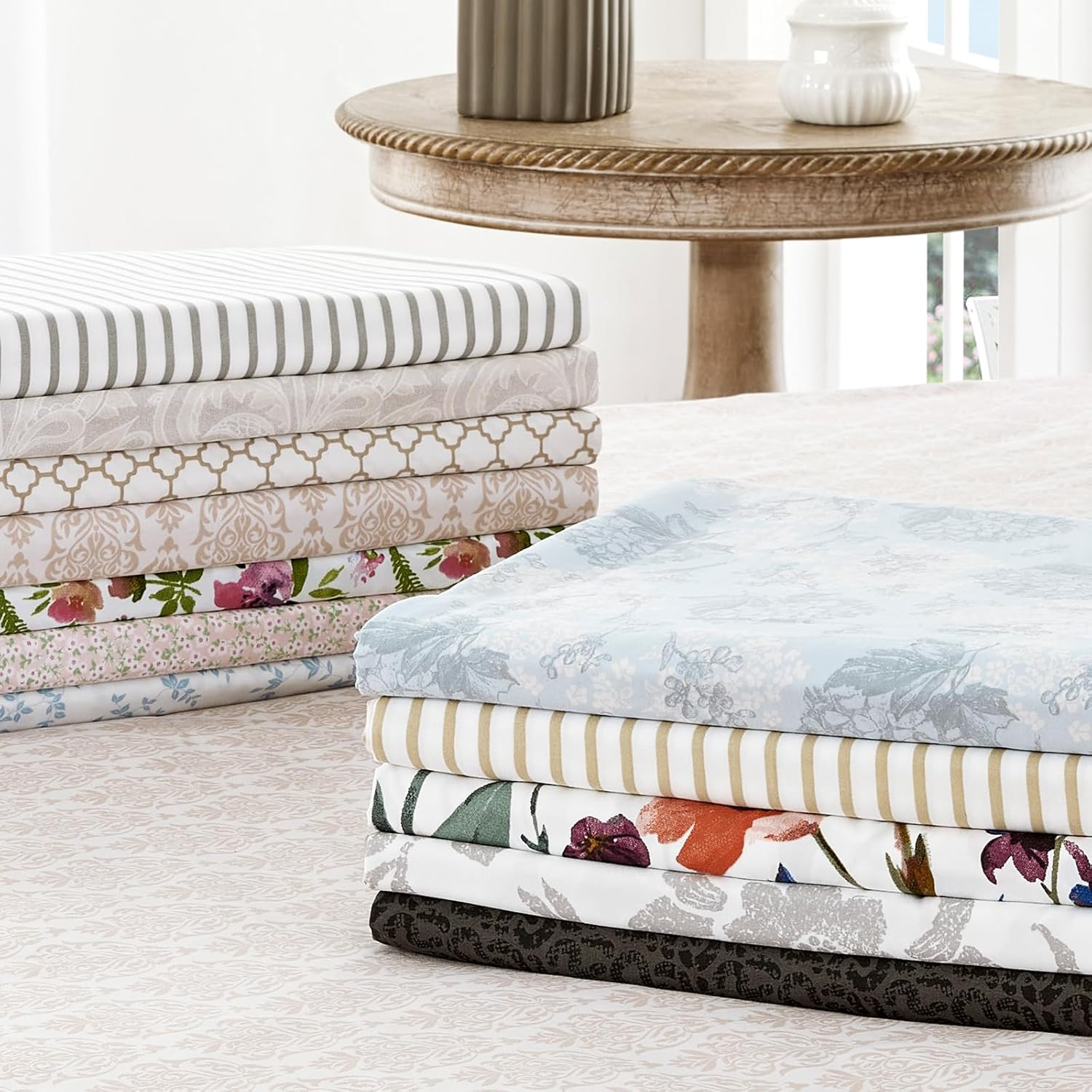 Freshculture Floral Bed Sheets - Ultra Soft Twin Sheets Set - Brushed Microfiber Blue Floral Sheets - Deep Pockets up to 16" - Easy Care - Hotel Luxury 3 Piece Flower Printed Sheets Twin, Lille