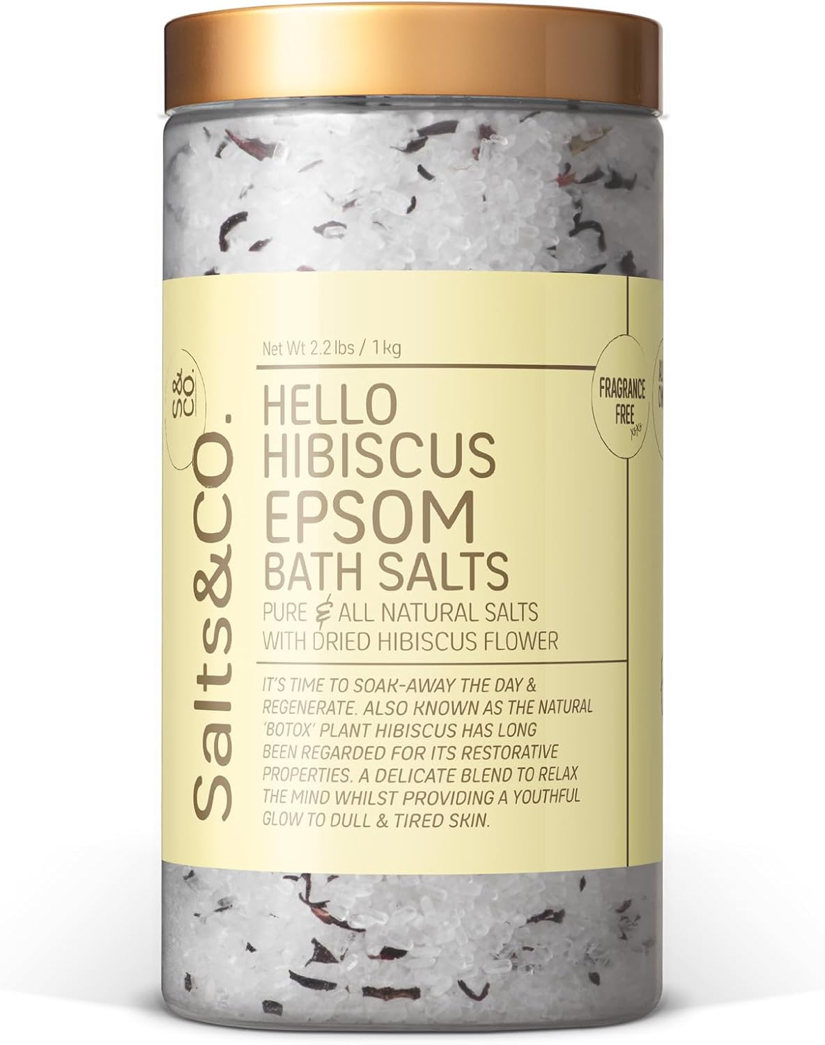 Salts & Co. Epsom and Hibiscus Floral Bath Salts 900 G image number 1
