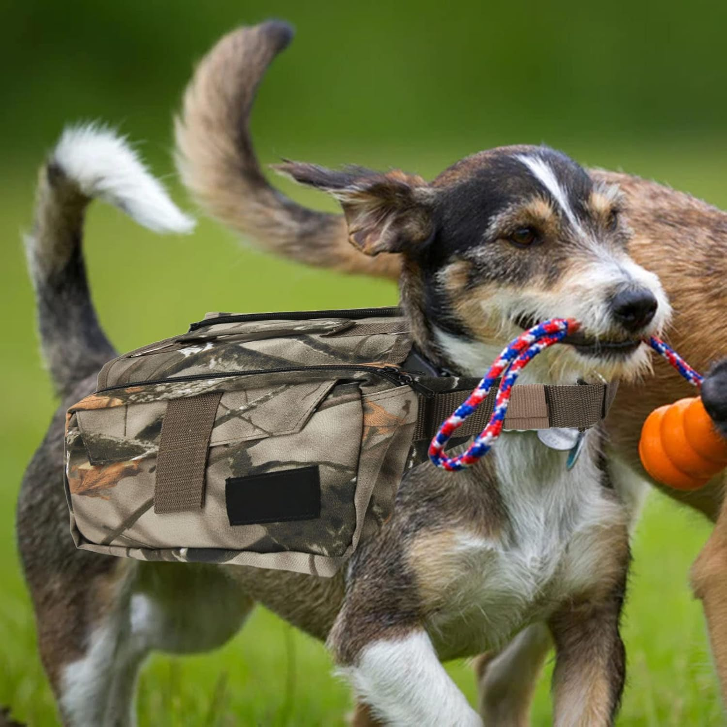 JOROBURO Dog Saddle Bag, Waterproof Adjustable Large Capacity Nylon Dog Backpack, Lightweight Dog Backpack with Side Pockets for Outdoor Travel Training Camping image number 3