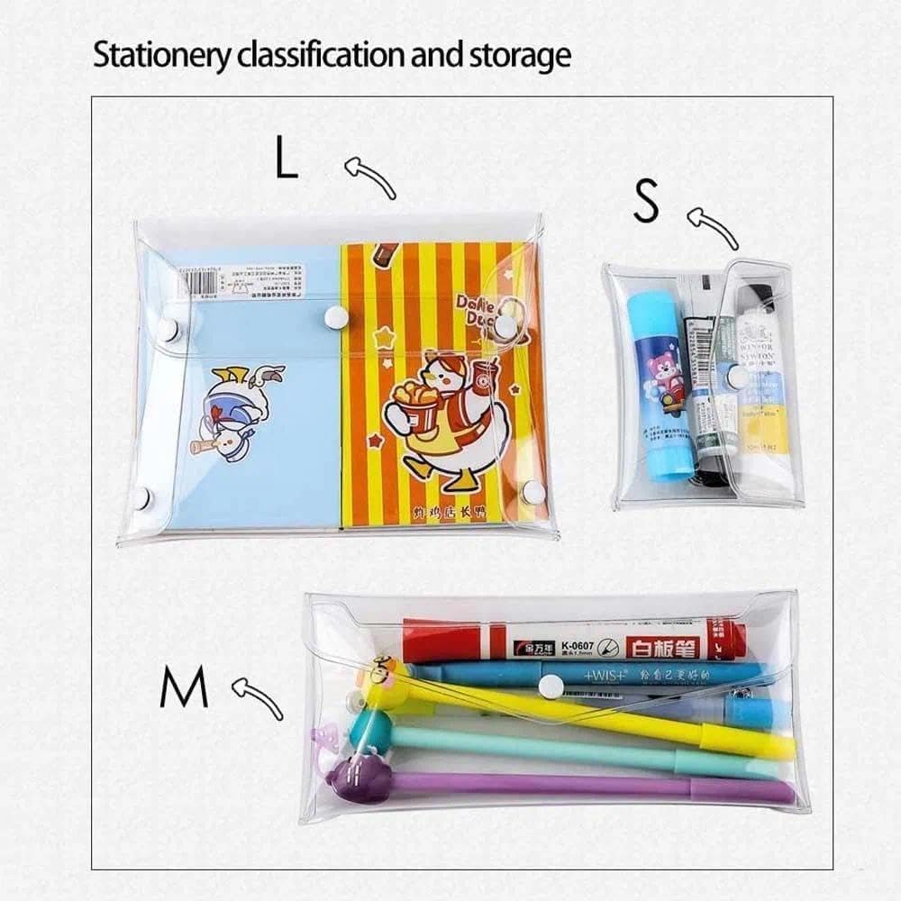 Mini Clear Makeup Bag Small Pouch - Transparent PVC Cosmetic Organizer for Travel, Bathroom Storage, 3 Pcs with Snap Closure, Travel Accessories, Ruibex image number 6