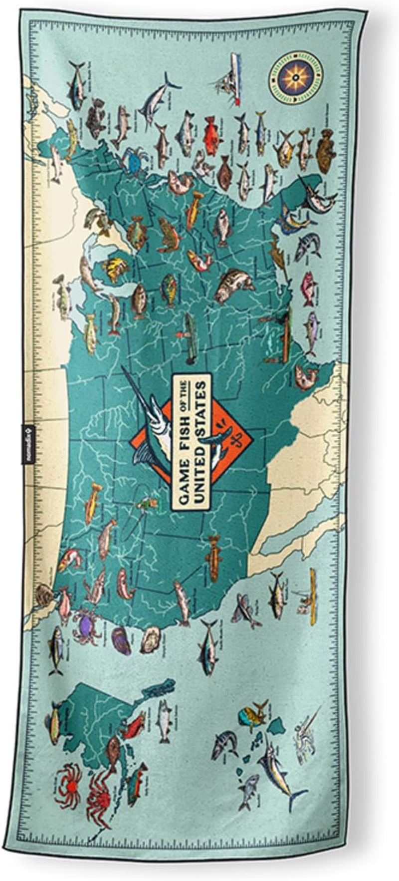 The NOMADIX Towel Nomadic Towel, Summit/Green, Large, Yoga Mat, Quick Drying, Water Absorbent, Odor Resistant