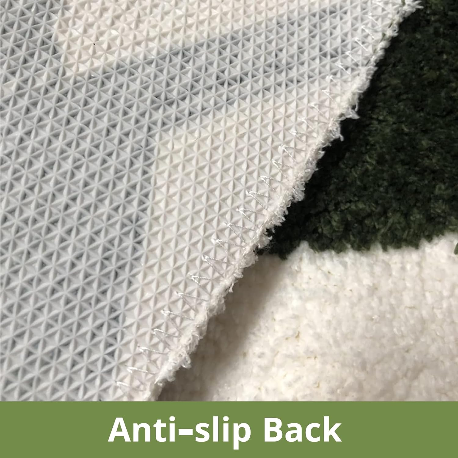 Bathroom Rugs, Non-Slip Bath Mat, 40 X 60 Cm, Extra Soft Bathroom Mat, JOMWEN Super Absorbent Fluffy Floor Rug for Bathroom,Tub, Shower Room, 16"X24" (Green) image number 1