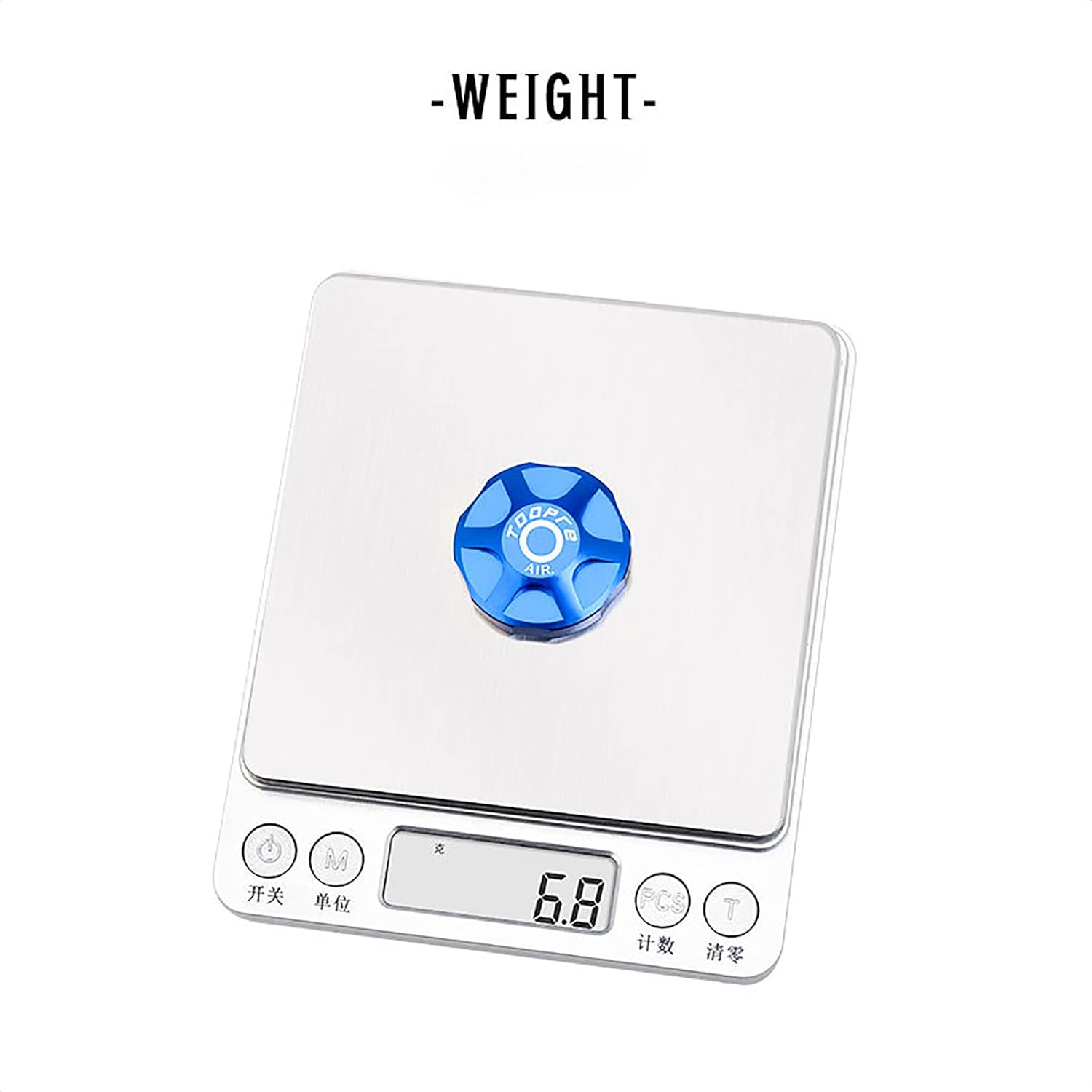 ALEOED Bicycle Front Fork Cap Suspension Cover Aluminum Alloy Air Gas Shoulder Cover Valve Protector Parts for Mountain Bike Road Bike Mtb(Blue) - Black image number 3