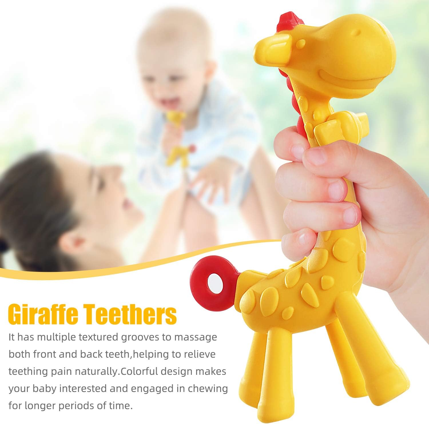 SHARE&CARE Baby Teething Toys and Natural Organic Fruit Feeder Pacifier/Baby Teether Chew Toys Fresh Food Feeder/ 1 Teethers and 1 Feeder with 3 Silicone Sacs (Blue) - Blue2 image number 7