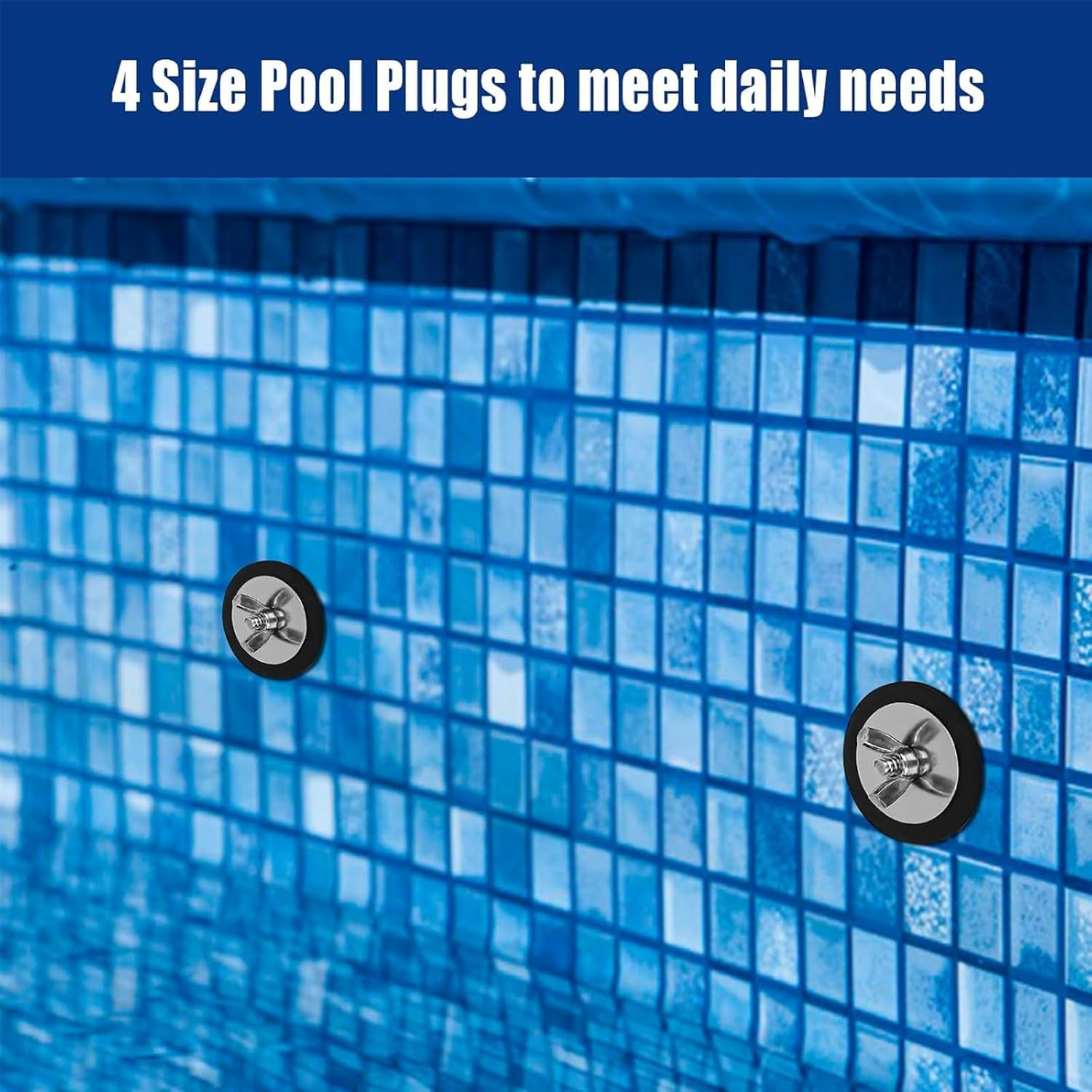 4 Pack Rubber Pool Plugs, 4 Sizes (25/32/38/51 MM) for Swimming Pool Inlet Nozzles, Prevent Frost Damage to Inground Pools Drain Pipes image number 4