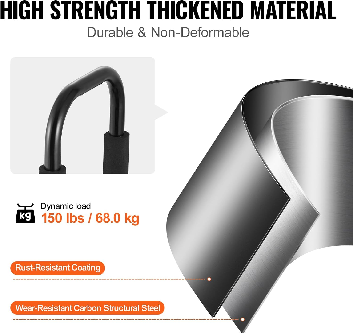 VEVOR Kayak Roof Rack 1 Pair J-Bar, Soft Roof Rack Quick Folding, Top Mount Tie Down, Carrier for Kayak, Surf Board, Canoe, SUP, Ski Board, Mount on Car, SUV, Truck, 1 Kayak image number 4