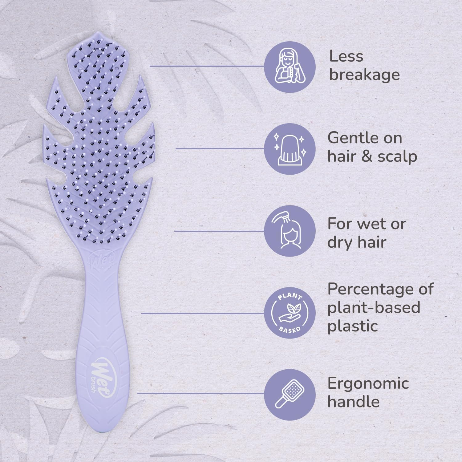 Wetbrush Go Green Detangler Hair Brush, Lavender - Go Green Oil Infused Shine Brush, Pink image number 3