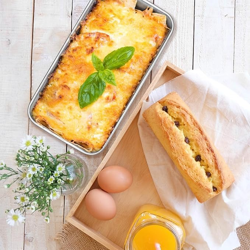 2 Pcs Bread Tin Loaf Pan for Baking Bread Baking Loaf Pans Easy Release Bread Pan Bread Stencils Bread Baking Dish Loaf Tin Cakesicles Mold Oven Tray Meat Pie Baking Pan Cake Mold Bread Baking Tray image number 2