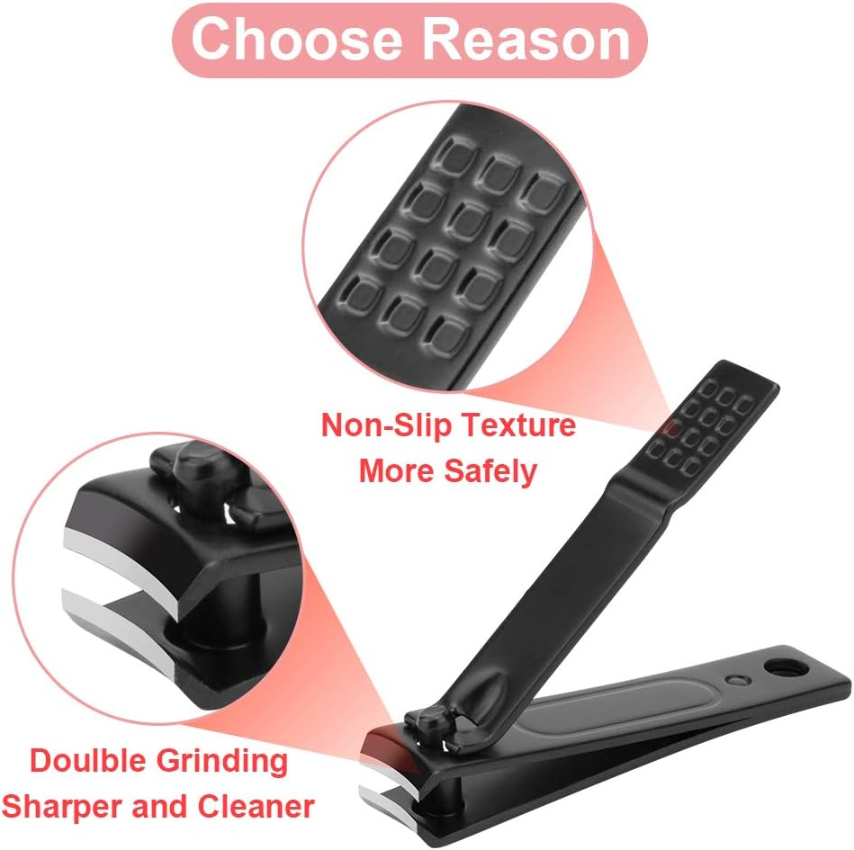 Okom Manicure Set, Luxury Manicure 10 in 1 Stainless Steel Nail Kit, Pedicure Kit, Nail Clippers, Professional Grooming Kit- Husband, Boyfriend, Lover, Parents, Women, Nail Care(Black) image number 5