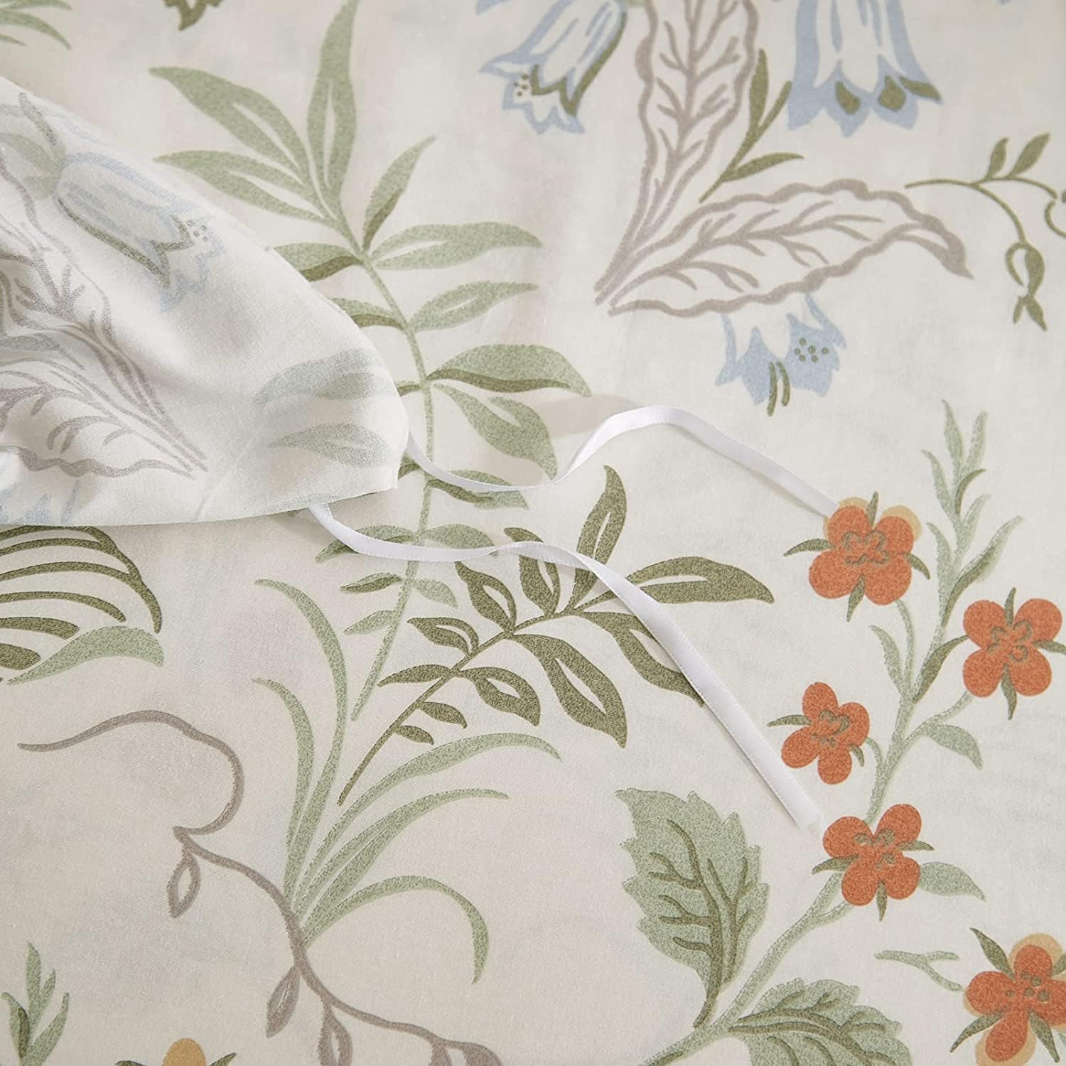 DREAMINGO Twin Duvet Cover Set -Botanical Vintage Comforter Cover with Zipper Closure, Cute Room Decor Cottagecore Bedding Set, 3 Piece, Include 1 Cotton Duvet Cover & 2 Pillowcases, Soft, Breathable image number 6