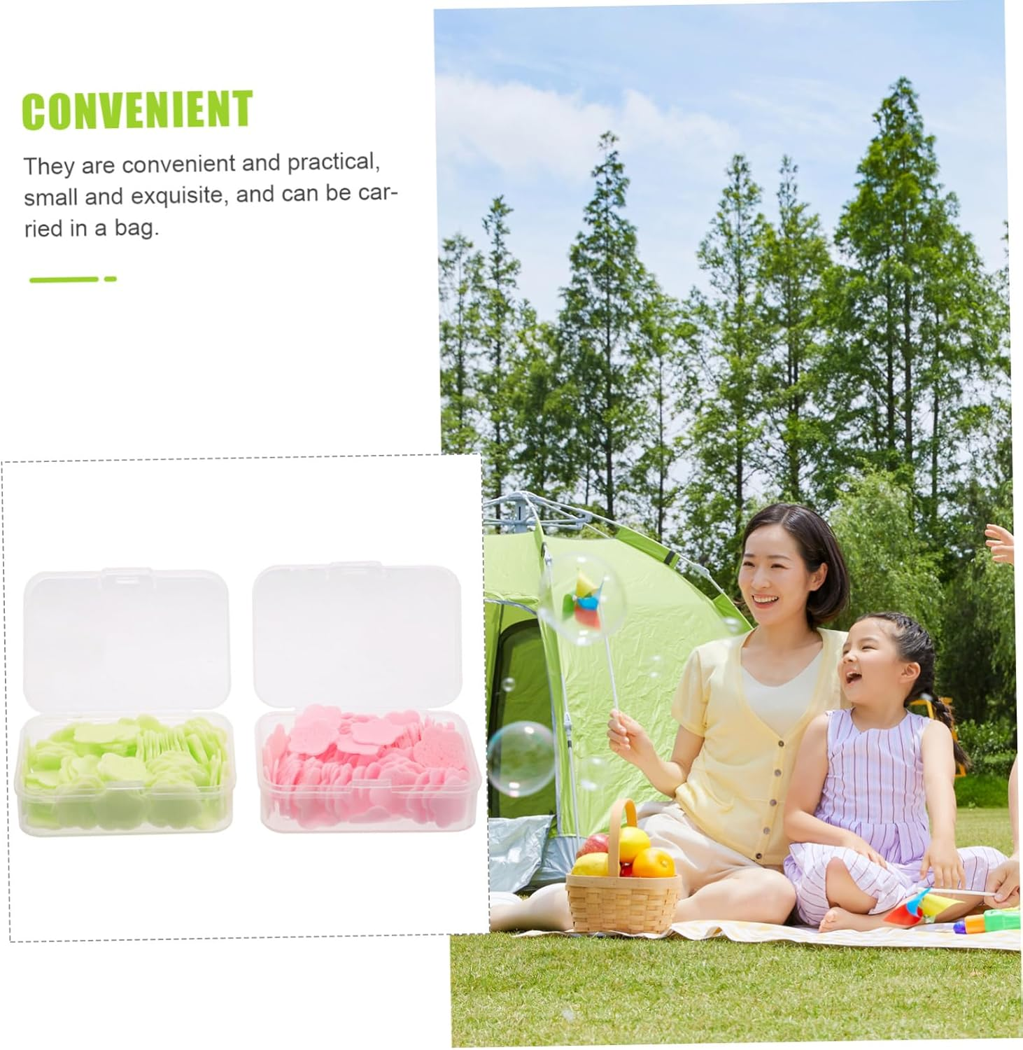 Soap Sheets Portable Travel Soap Slices for Camping Bulk Hand Wash for Outdoor Activities image number 3