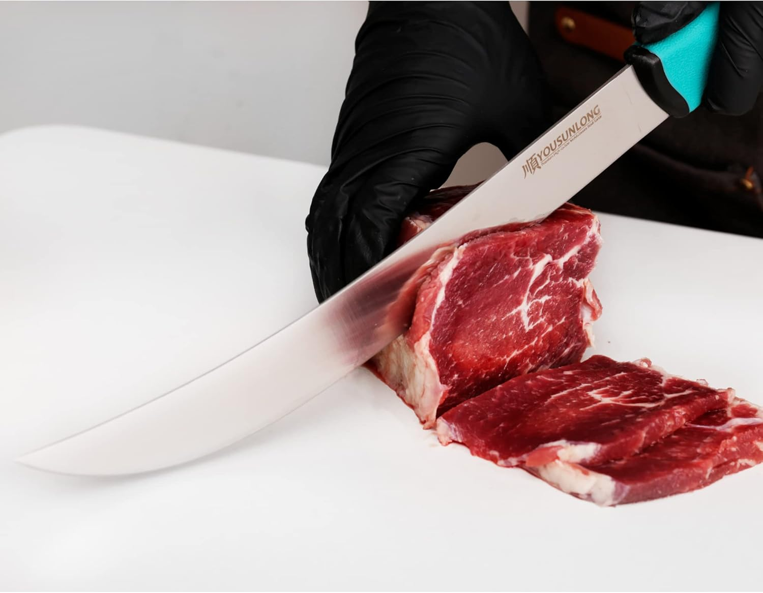 YOUSUNLONG Cimeter Butcher Knife 10"(255Mm) Curved Knife - Premium High-Carbon Molybdenum Steel Blade - Butcher'S Meat Knife - Ergonomic & Non-Slip Handle image number 1