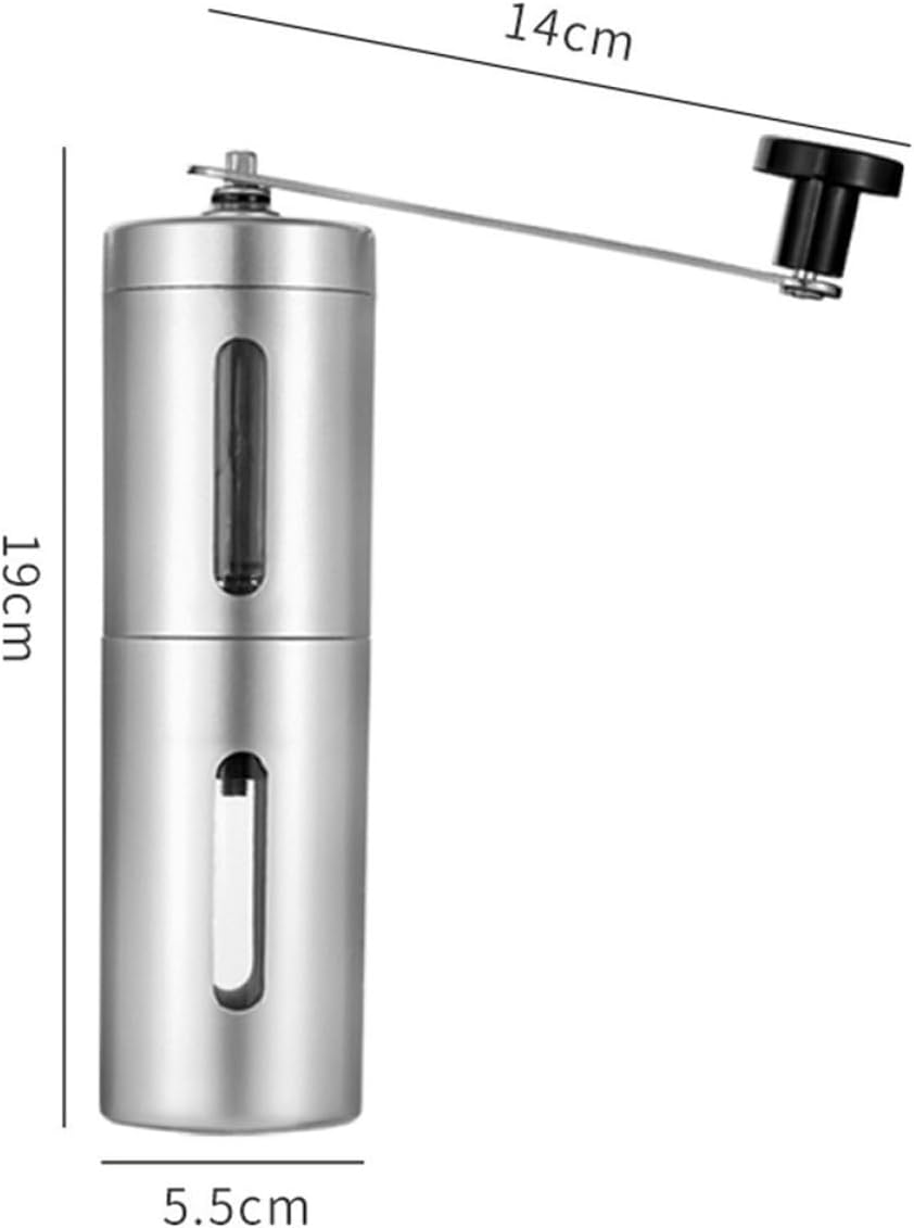 SWETRACE Manual Stainless Steel Coffee Mill Grinder for Espresso Beans Portable Hand Coffee Bean Grinder Suitable for Home and Travel image number 2