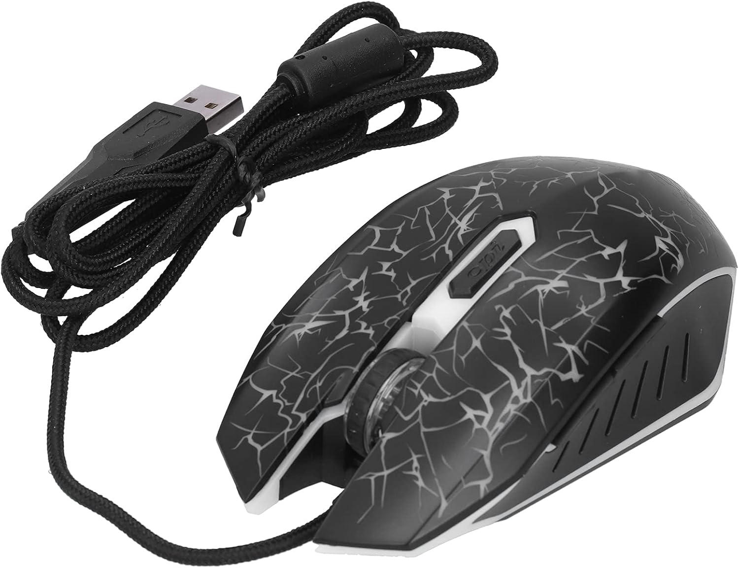 Gaming Mouse,Ergonomic Wired Gaming Mouse,4 Levels Adjustable DPI up to 4000Dpi,Wired Colorful Glowing Gaming Mice,Usb Ultra-Accuracy Computer Mouse,Plug and Play (Black)