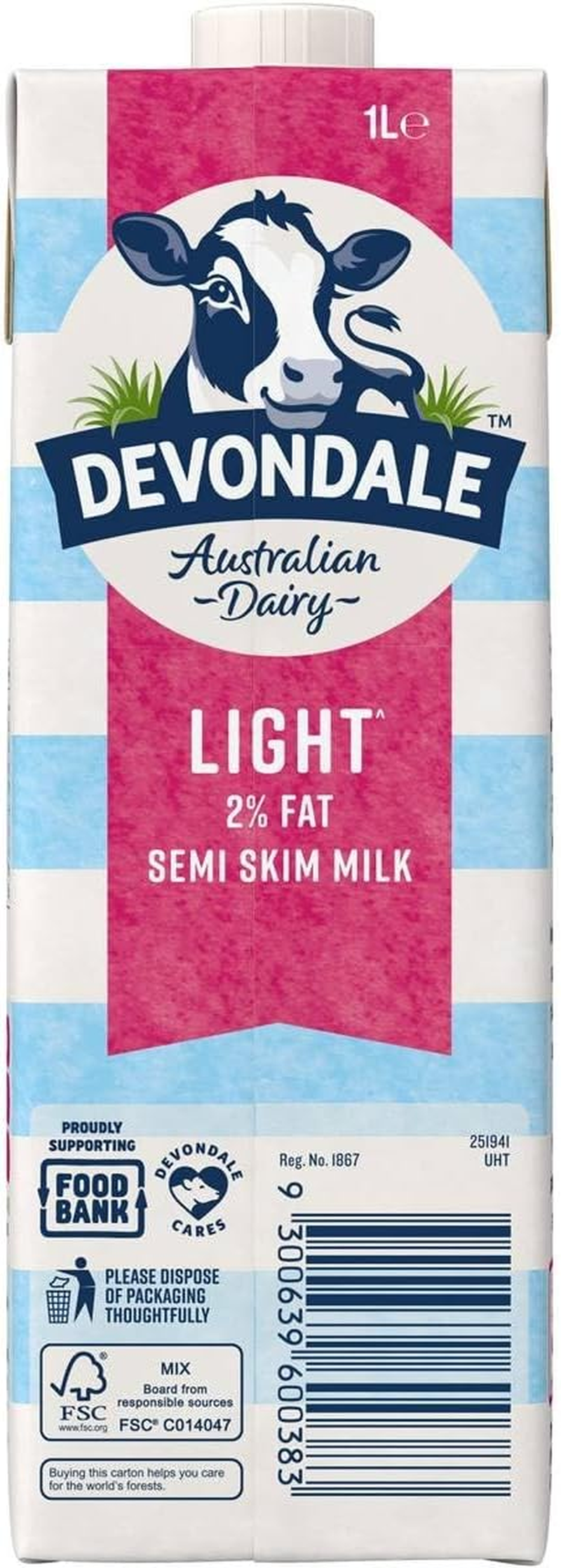 Devondale Longlife Semi Skim Milk 1 Litre