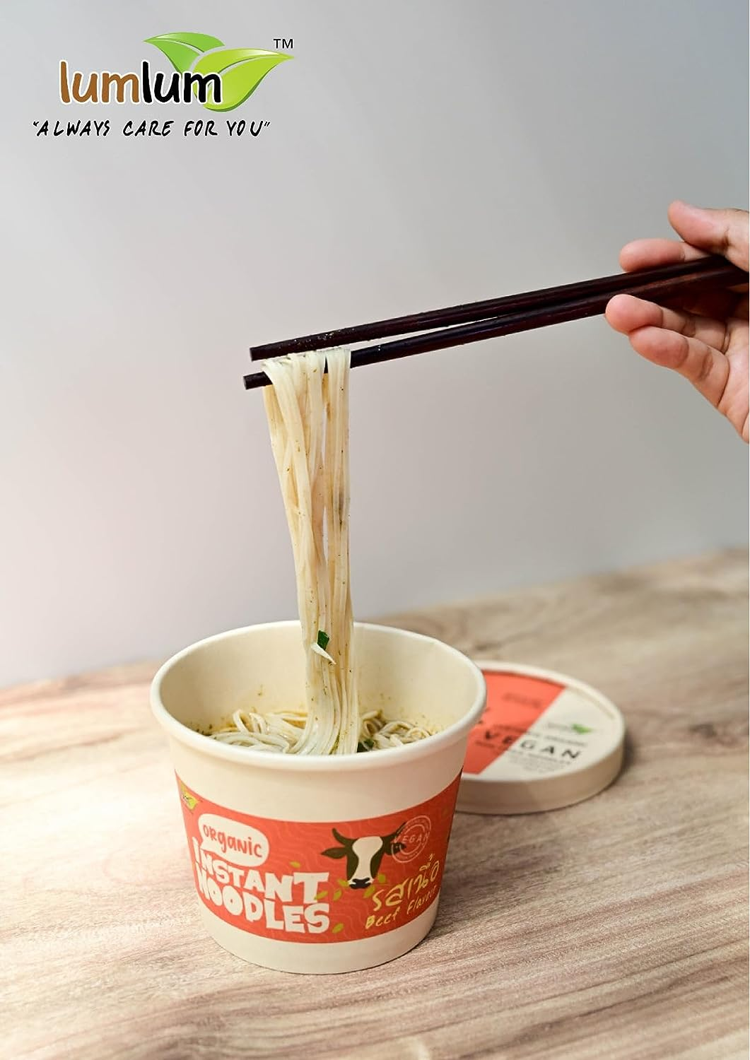 Lum Lum Organic Chicken Flavour Instant Noodle 75 G image number 1