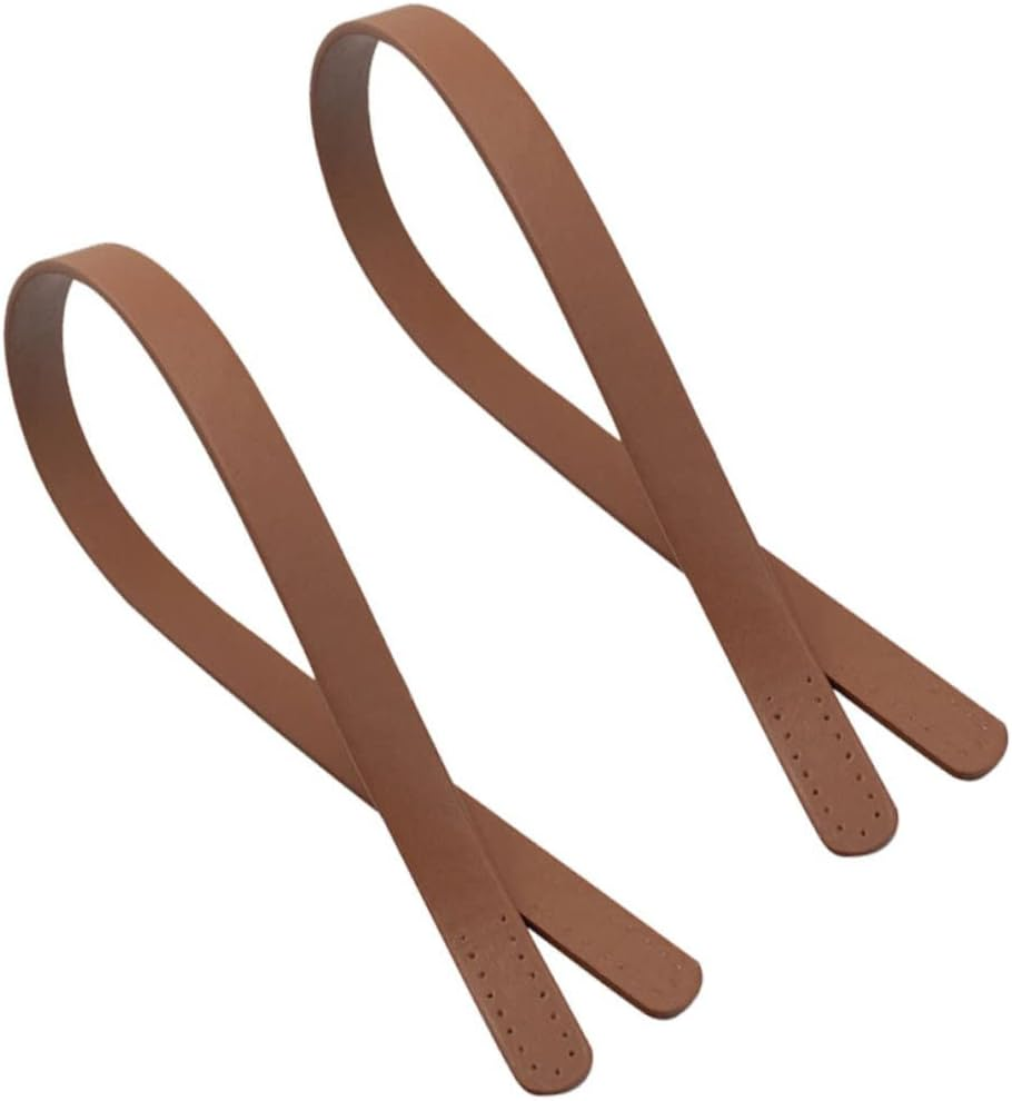 TOPPERFUN 6Pcs Pu Leather Handbag Handles Replacement Strap for Tote Bag DIY Pouch Handstitch Belt for Women Ladies image number 2