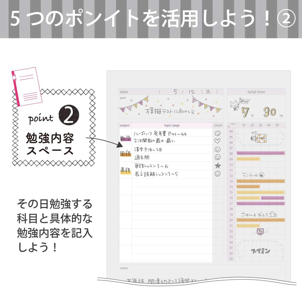 Kokuyo Campus Study Planner Daily (A5, Mint Green) image number 2