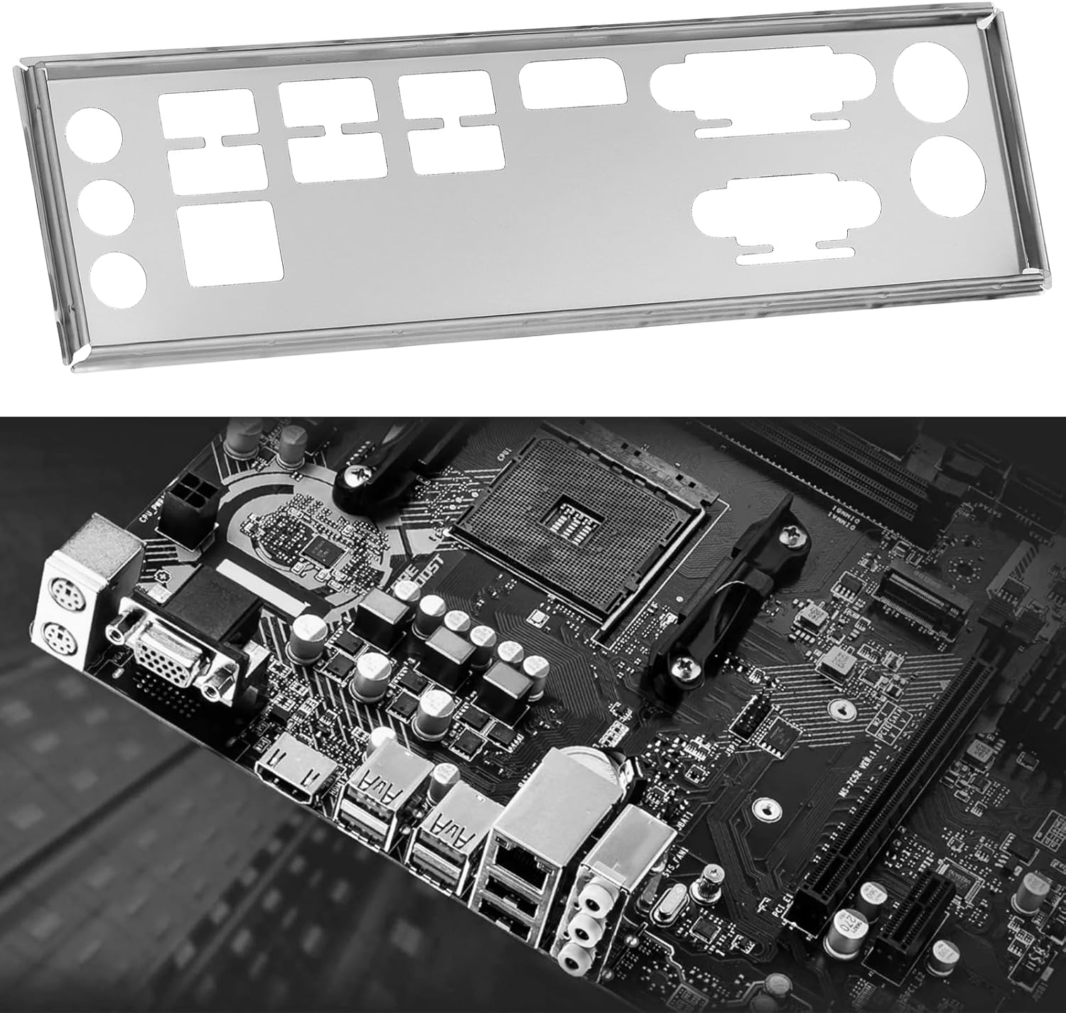 LT Easiyl Computer Case I/O Shield Plate Blank Compatible with MSI A320M PRO M2 V2 B450M PRO M2 V2 image number 4