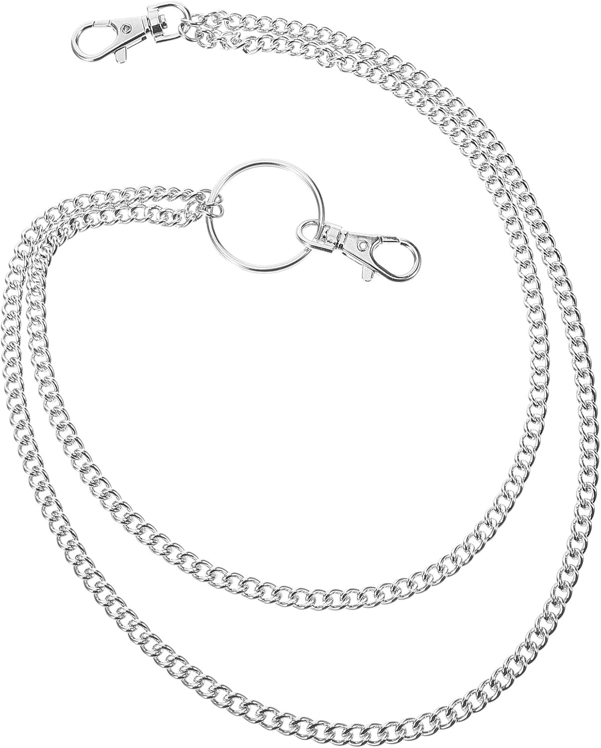 Ipetboom Men&rsquo;S Punk Multi-Layer Metal Wallet Chain Belt Lobster Clasp, Hanging Jeans Chain for Hip Hop Streetwear, Decorative Pants Accessory for Casual and Dance Styles image number 4