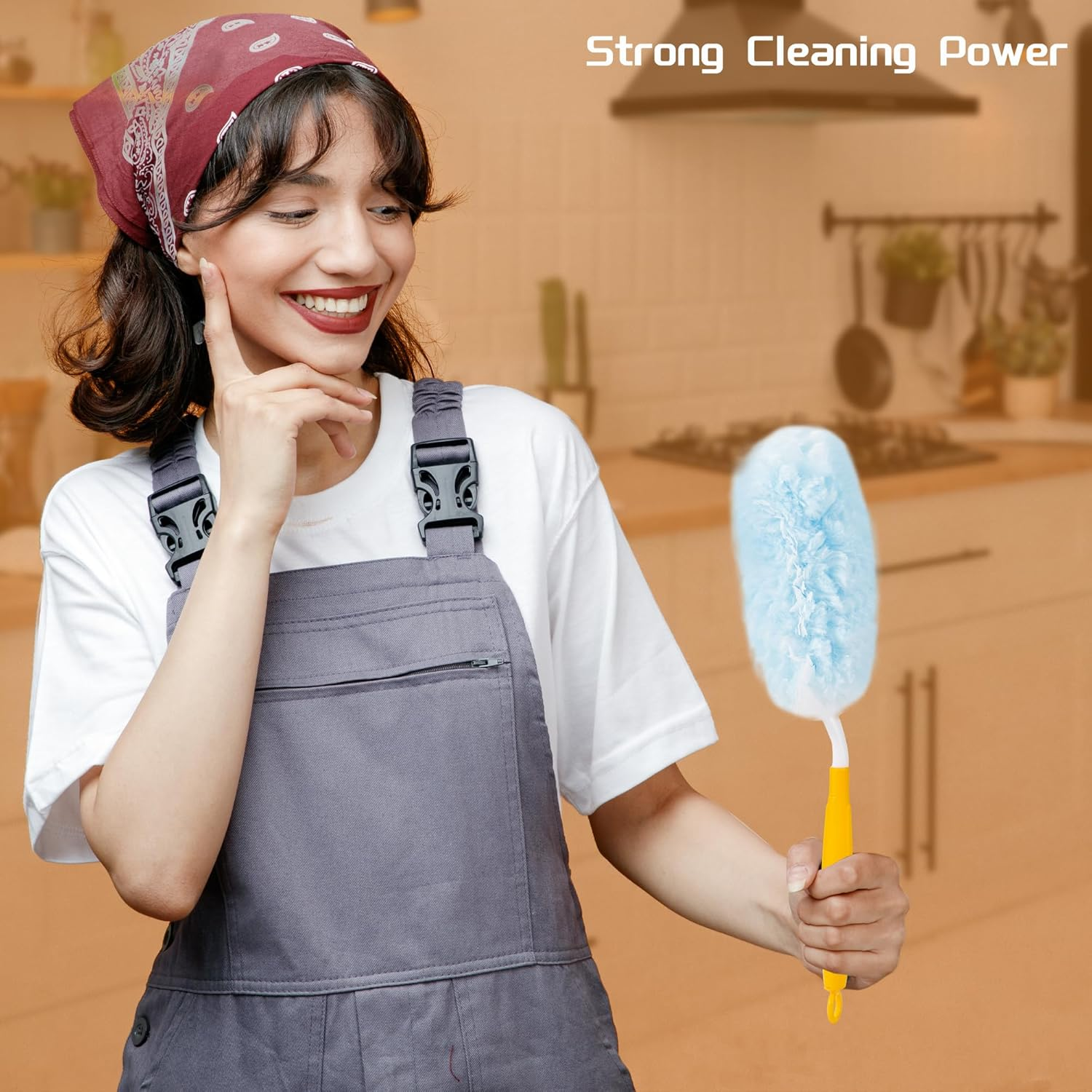 40 Count Duster Refills Kit for Swiffer Duster,360&deg; Heavy Duty Duster Refills, Disposable Microfiber Duster for Cleaning Home (40 Count Refills+2Handle) image number 4