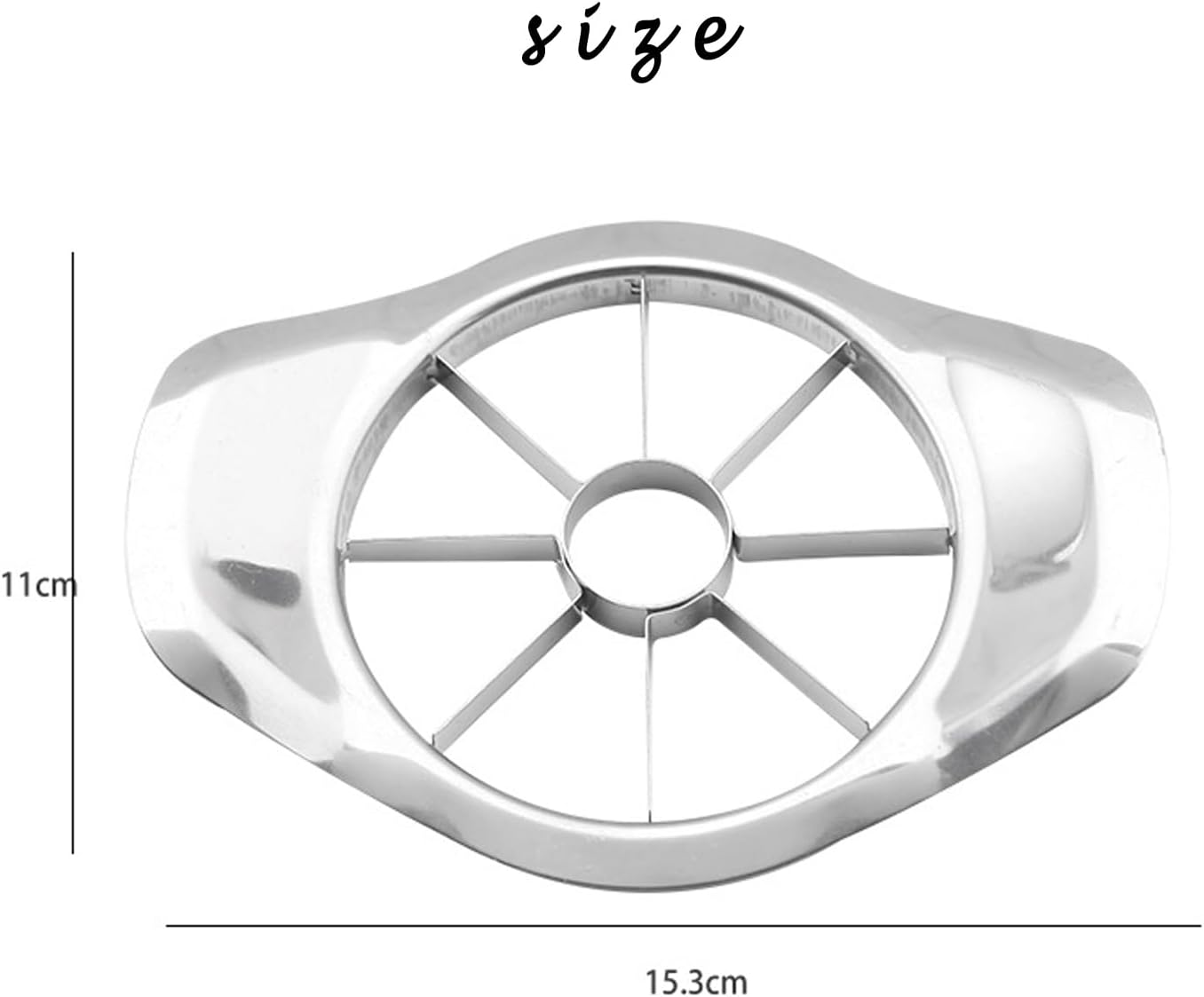 Stainless Steel Apple Slicer and Corer 8 Blades Food Grade 304 Extra Large Heavy Duty Apple Cutter image number 3