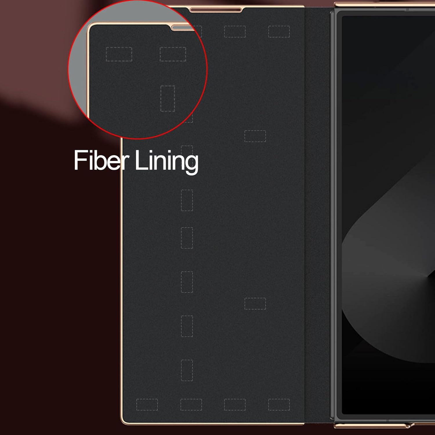 Jarttarn Galvanize Case for Galaxy Z Fold 7 2025, Classic Genuine Leather Flip up Business Full Protection Cover Slim Bumper Case for Z Fold7 (Black) image number 4