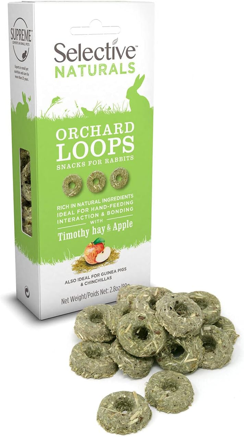 Selective Naturals Orchard Loops 80Gm - Treats Suitable for Rabbits and Guinea Pigs, Timothy Hay and Apple image number 2