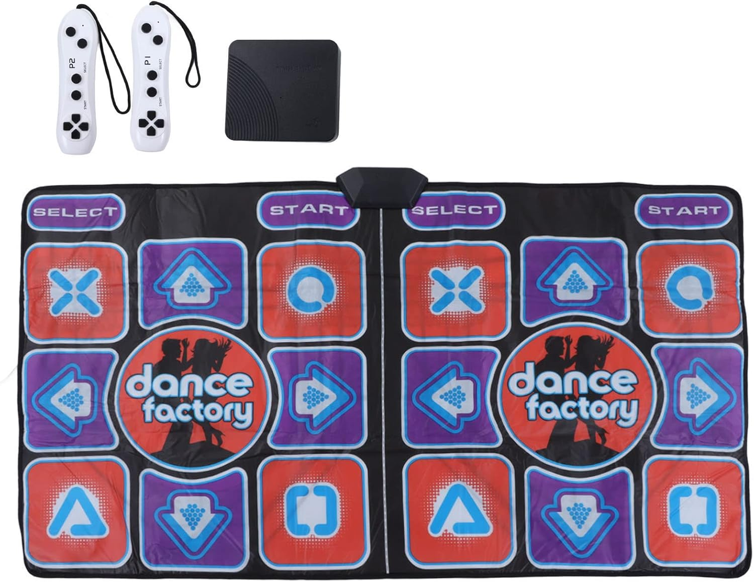 Double Dancing Game for Kids and Adults, Exercise Fitness Dance Pad Game for TV Dance Mat Games Toys Foldable Early Education Electronic Dance Mat for Living Room with AV Cable image number 4