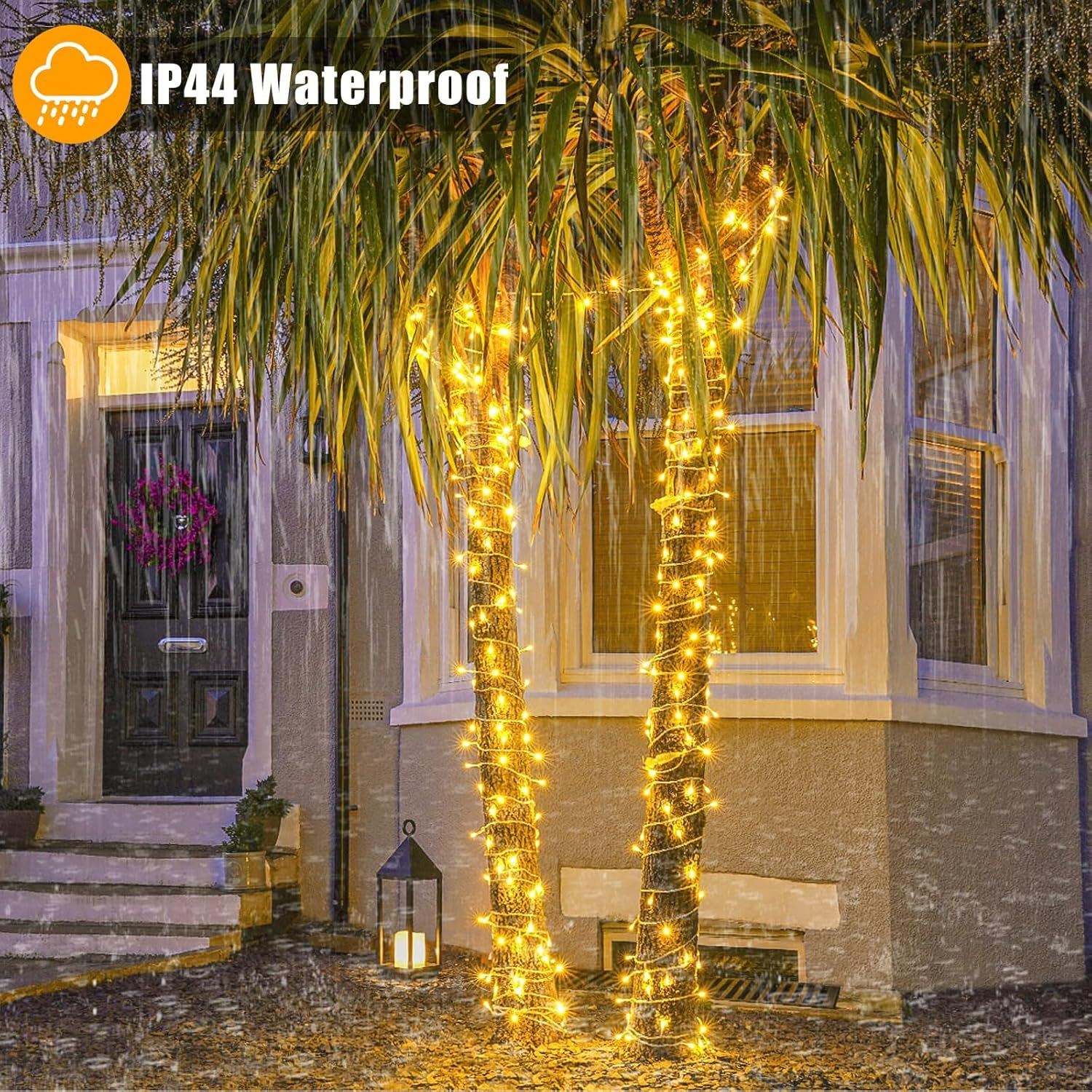 20M/200 LED Warm White Fairy Lights Christmas String Lights Indoor Outdoor Waterproof, SAA Approved 31V Adapter 8 Lighting Modes, for outside Tree Bedroom Wedding Party Ceiling Home Decorations image number 1