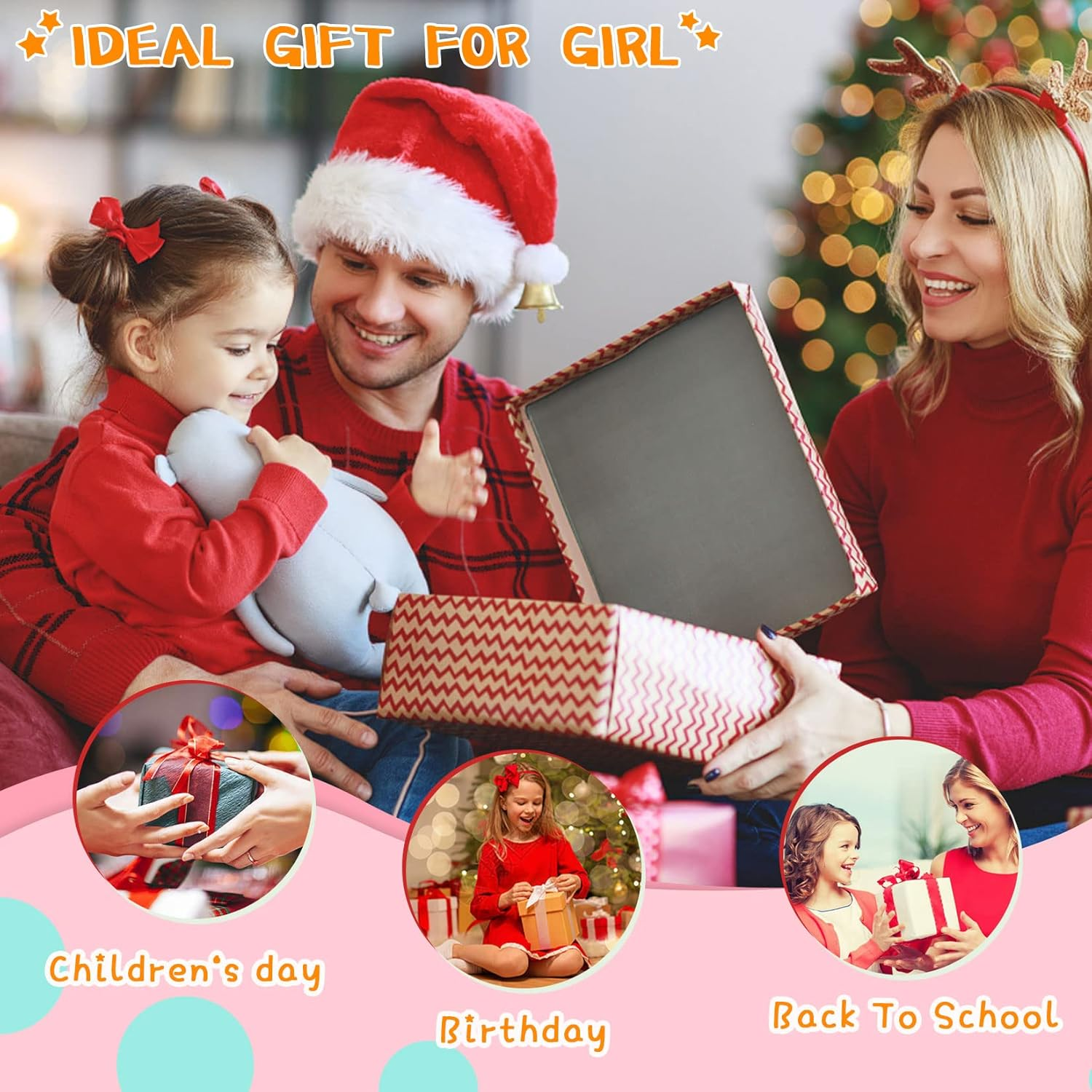 ETYJO Kids Nail Polish- Nail Polish Set for Girls Ages 3-12,12 Rainbow Colors Nail Polish Kit for Teens Child - B-Candy Kids Nail Polish image number 4