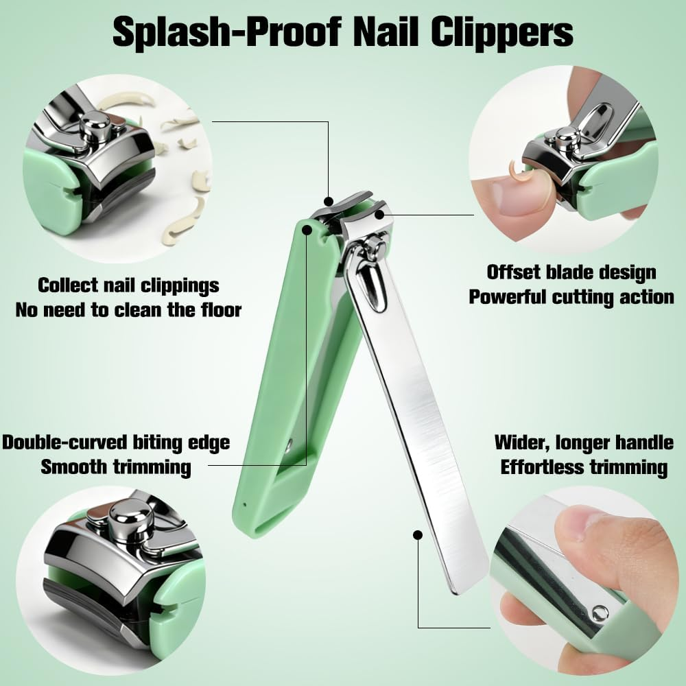 Lmashrbaiw Nail Kit,Nail Clippers,Stocking Stuffers for Adults,Manicure Set,Cuticle Trimmer,Manicure Kit,Christmas Gifts under 10 Dollars for Men Women,Pedicure Tools for Feet,Boyfriend Husband Gifts image number 3