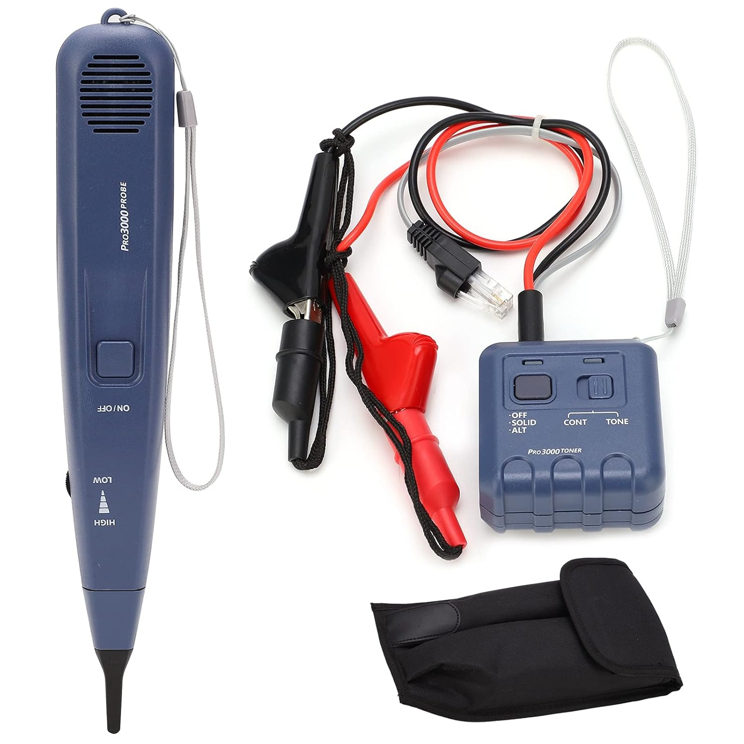Pro3000 Tone Generator and Probe Kit, Smarttone Technology, Handheld Telephone Line Circuit Finder Audio Generator Locator Cable Detector Tool image number 2