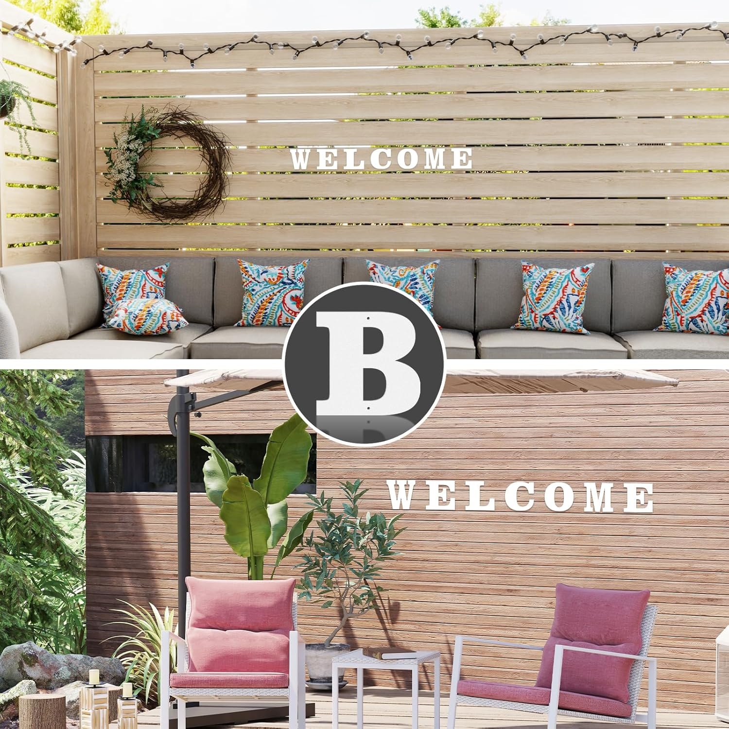 3 Inch Crisp White Rustproof House Numbers Letters,Heavy-Duty Metal Address Numbers for House,Weatherproof 0-9 Numbers & A-Z Outdoor Metal Letters Full Set for Door,Gate,Mailbox(6) image number 1