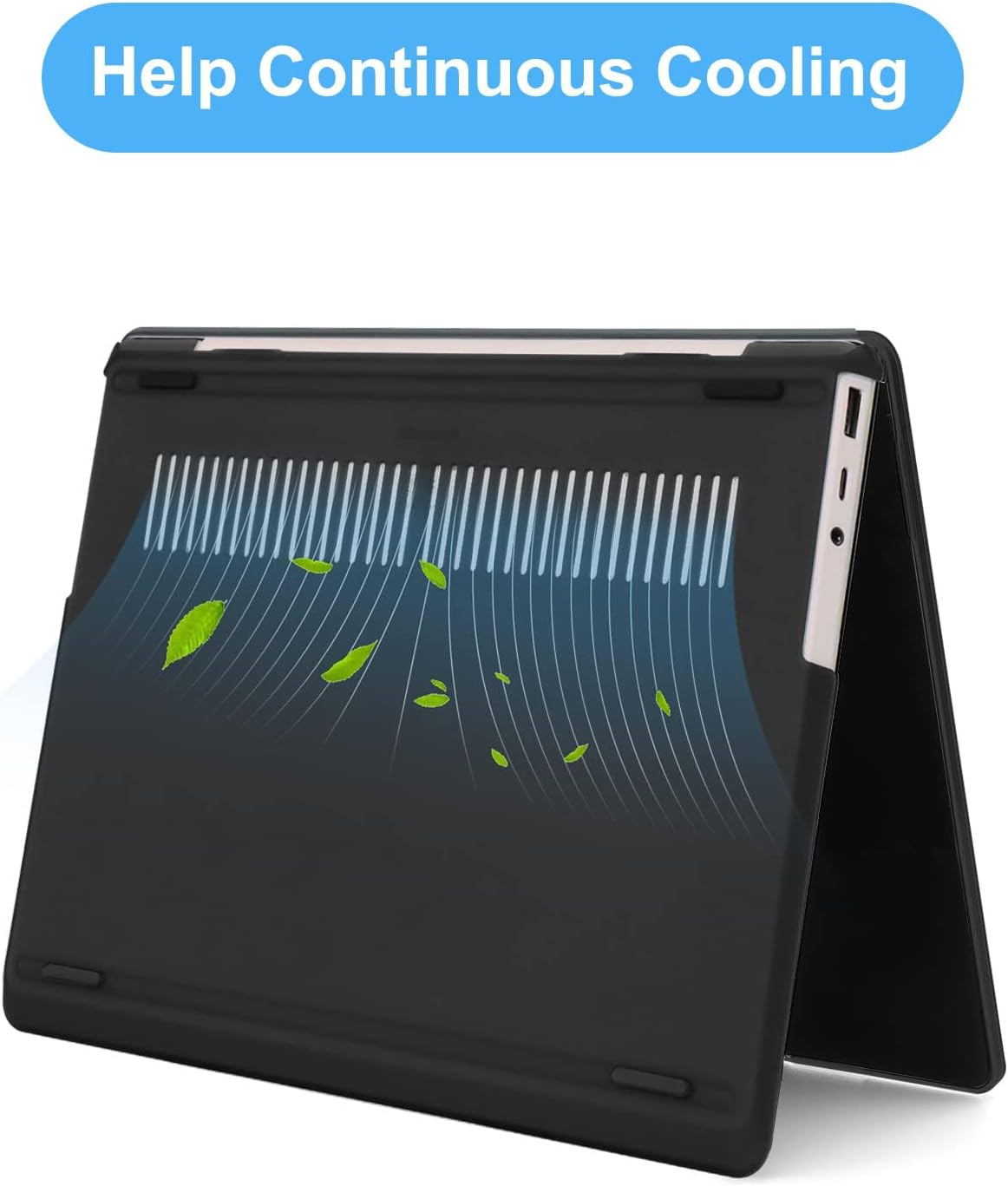 MOSISO Case Only Compatible with Microsoft Surface Laptop Go 3/2/1 12.4 Inch 2023-2020 Release (Models: 2013 & 1943), Protective Plastic Hard Shell Case Cover, Black image number 2