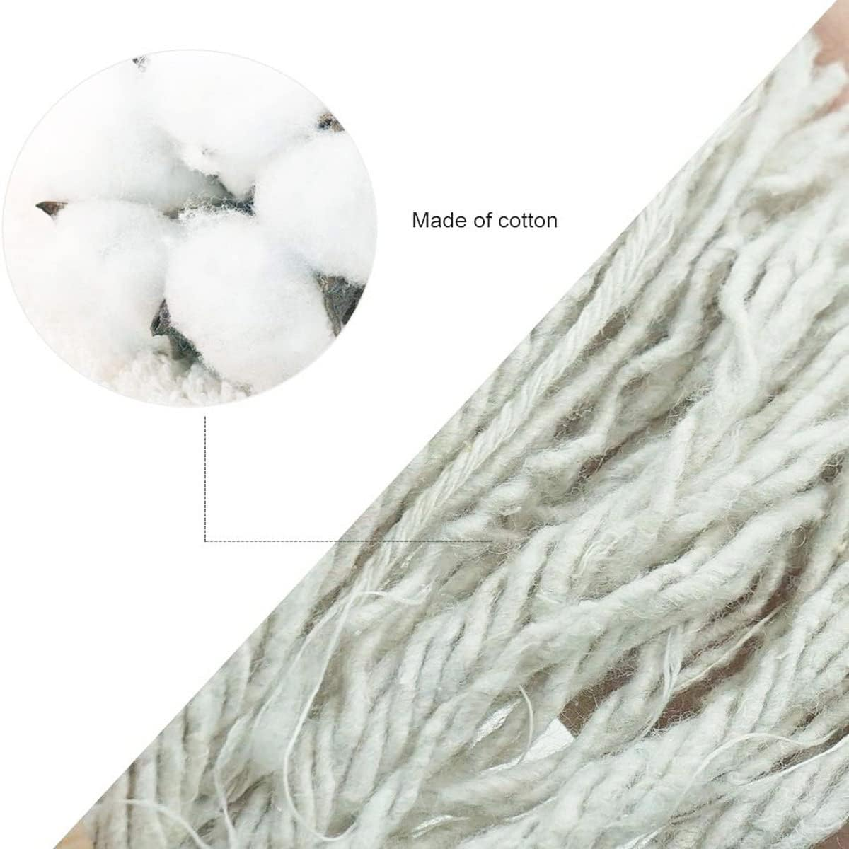YUZENET Braided White Cotton Rope (3/8 Inch X 100 Ft) Natural Soft Utility Rope image number 2