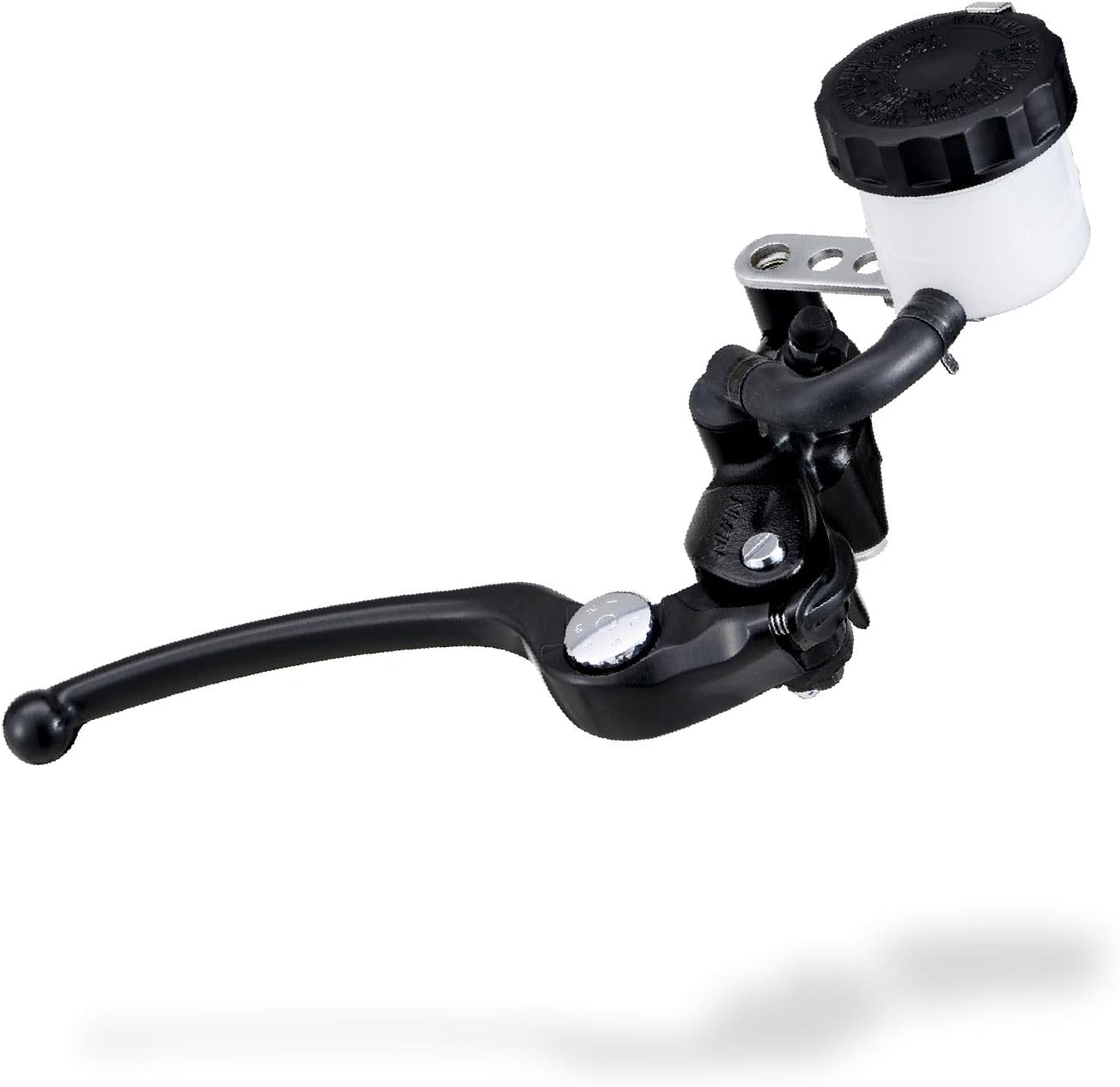 Daytona 39984 NISSIN Motorcycle Radial Brake Master Cylinder Vertical 5/8" (11Mm - 1/2" Horizontal Equivalent) Black Body/Silver Short Lever Smoke Tank