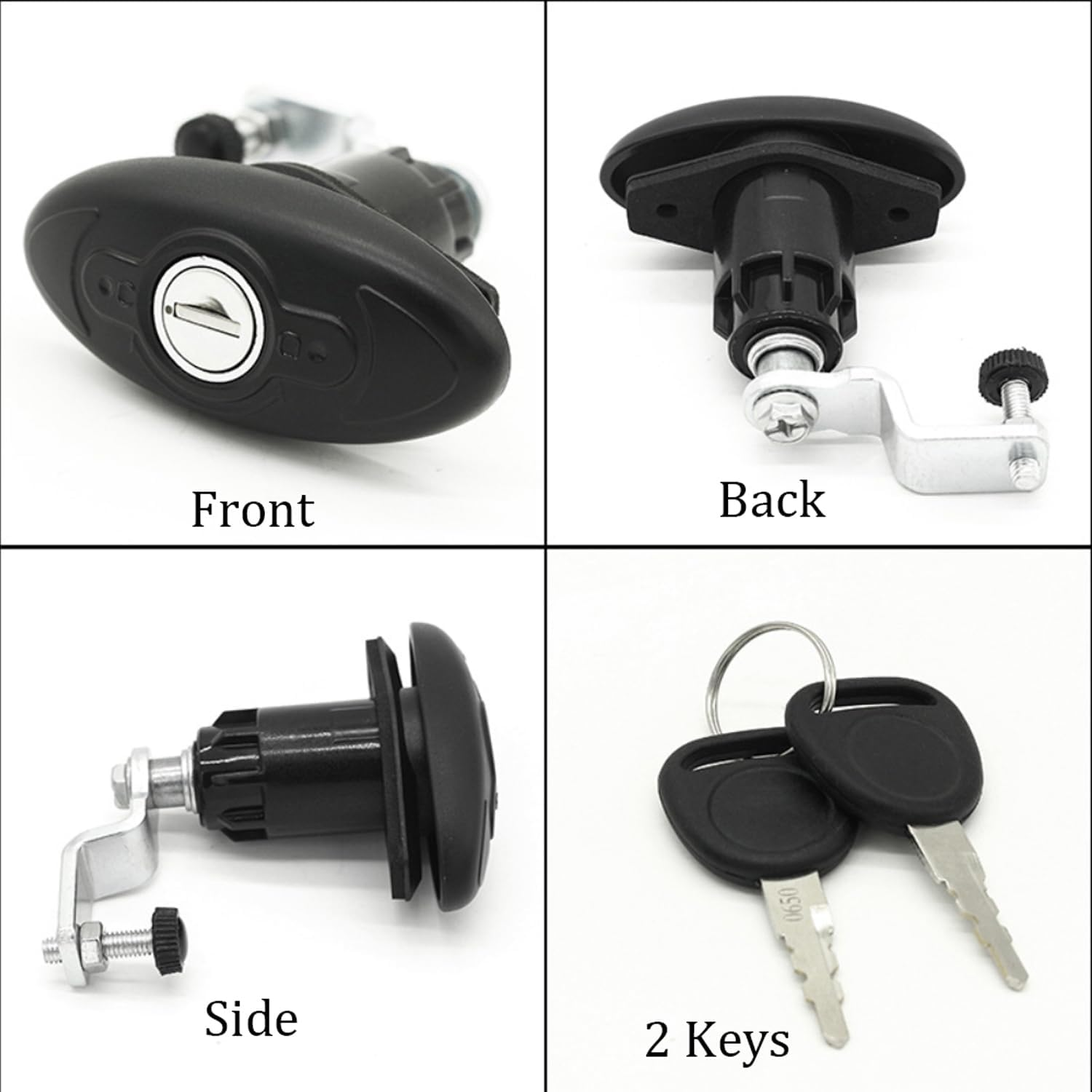 RV Lock,T-Handle Lock Kit with Keys,Motorhome Locks Garage Door Lock for Motorhome Trailer Caravan RV Tool Box Lock (Black, 1 Pack) (G04) image number 1