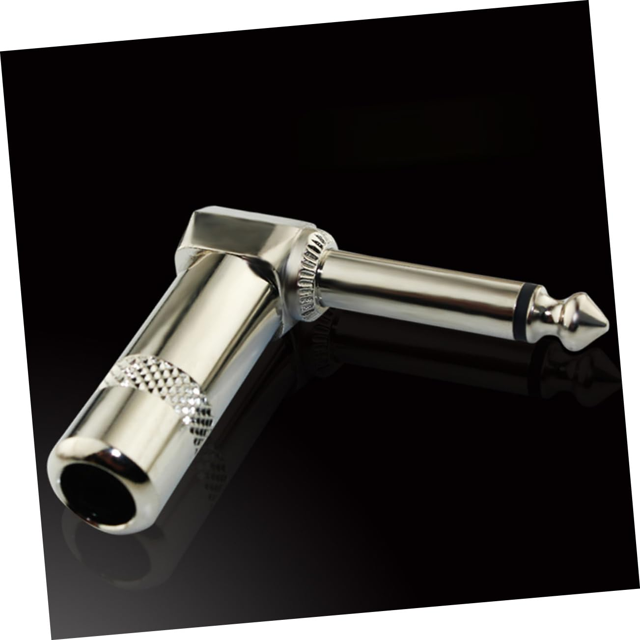 Abaodam 4Pcs Right Angle Mono Connector for Guitar and Audio Equipment for Custom Cable Lengths Minimal Signal Loss for Live Sound and Recording image number 2