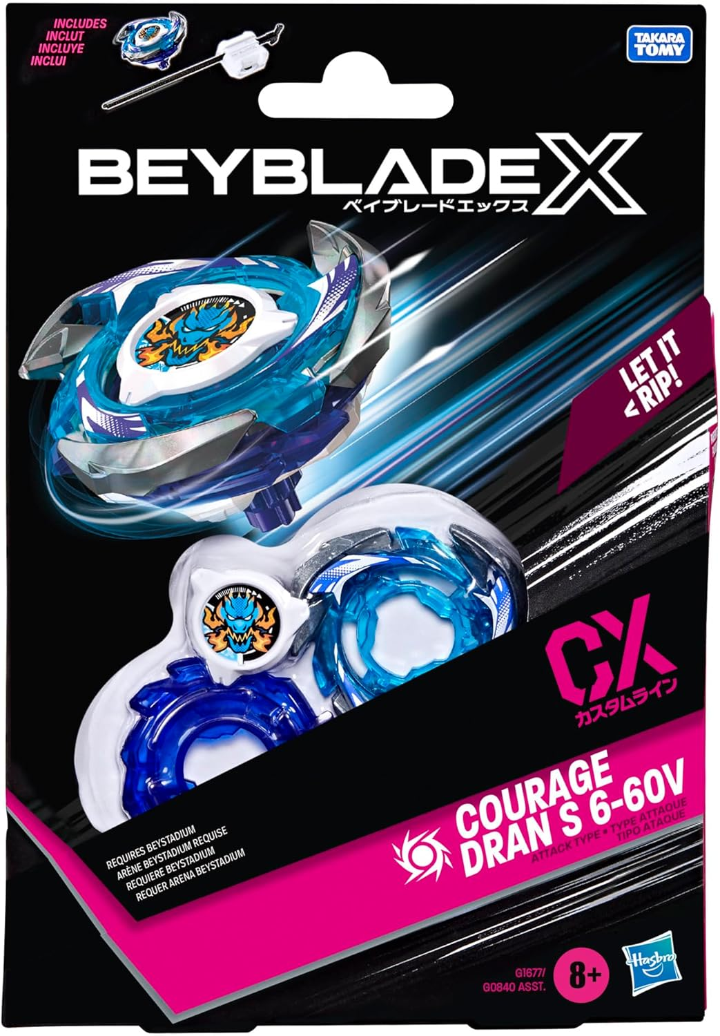 Hasbro Beyblade X Courage Dran S 6-60V CX Starter Pack, Gyro and Starter image number 4